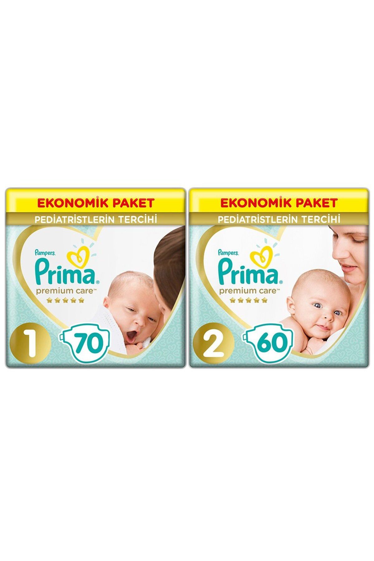 Prima Premium Care Ekonomik Paket 1 Beden 70 Adet 2 Beden 60 Adet