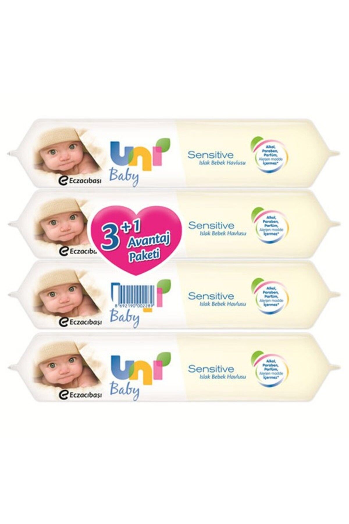 Uni Baby Islak Havlu Sensitive 56 Lı 3 1 Avantaj Paketi