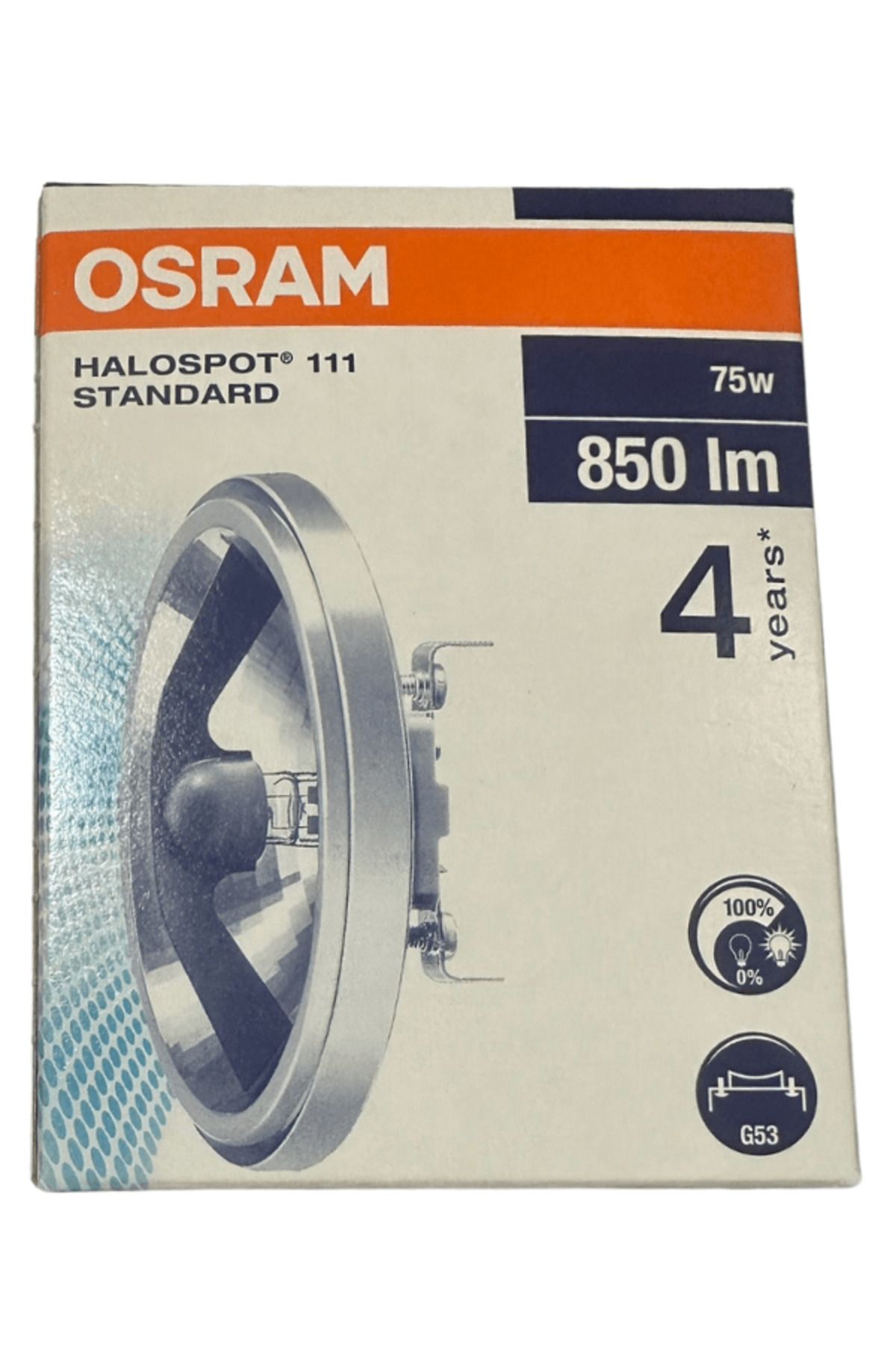 Osram Halospot 111 Standard 75W 3000K (Sarı Işık) G53 Duylu Halospot