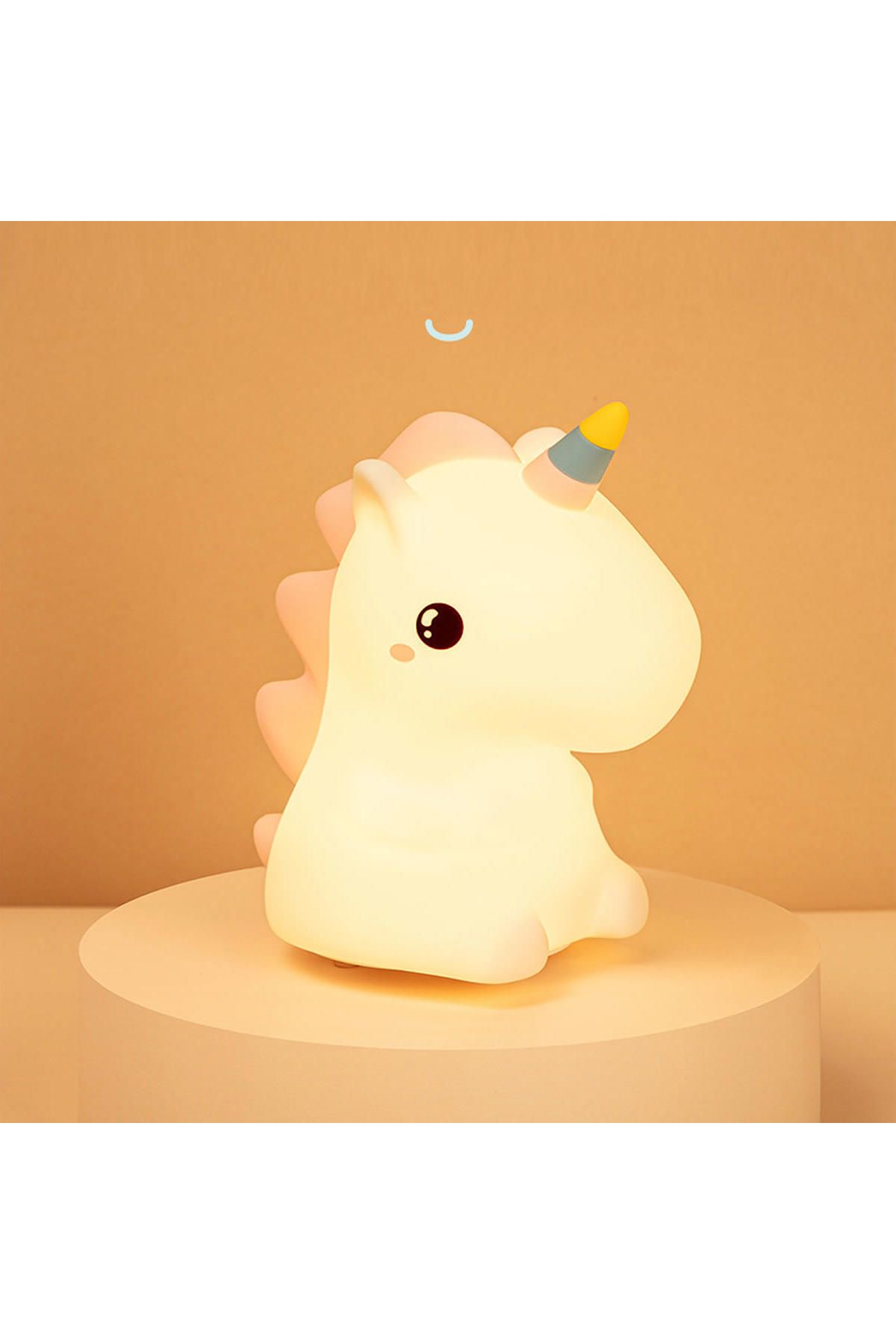 Miniminti Sevimli Unicorn Şarj Edilebilir Silikon Gece Lambası