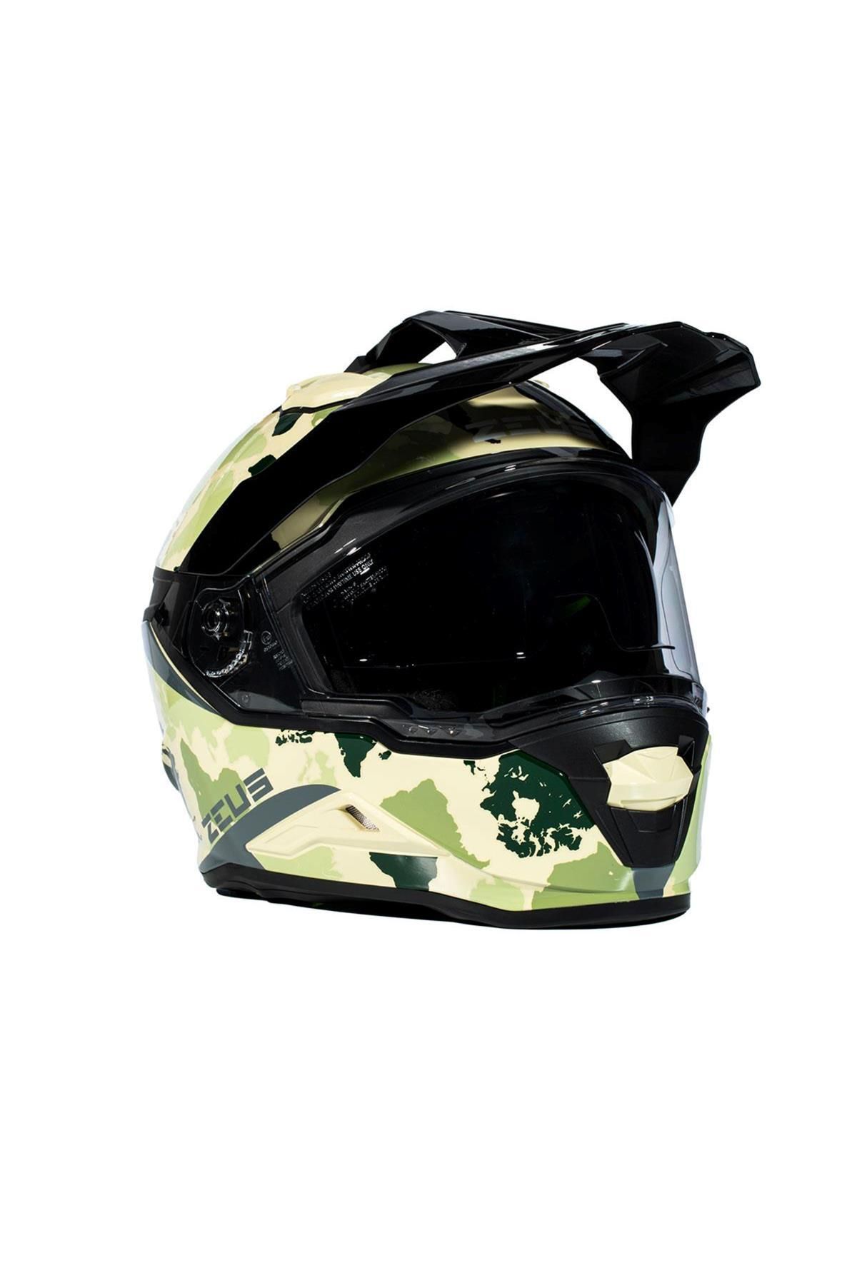 ZEUS ZS-913 B6F Yellow Green Kapalı Kask