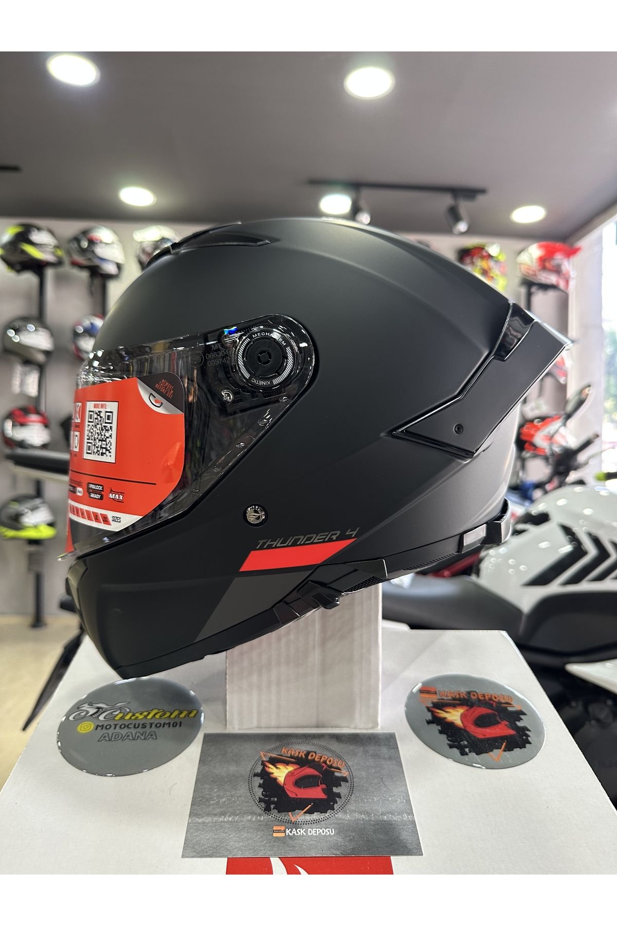 MT Helmets Thunder 4 SV Mat Siyah Full Face Motosiklet Kaskı