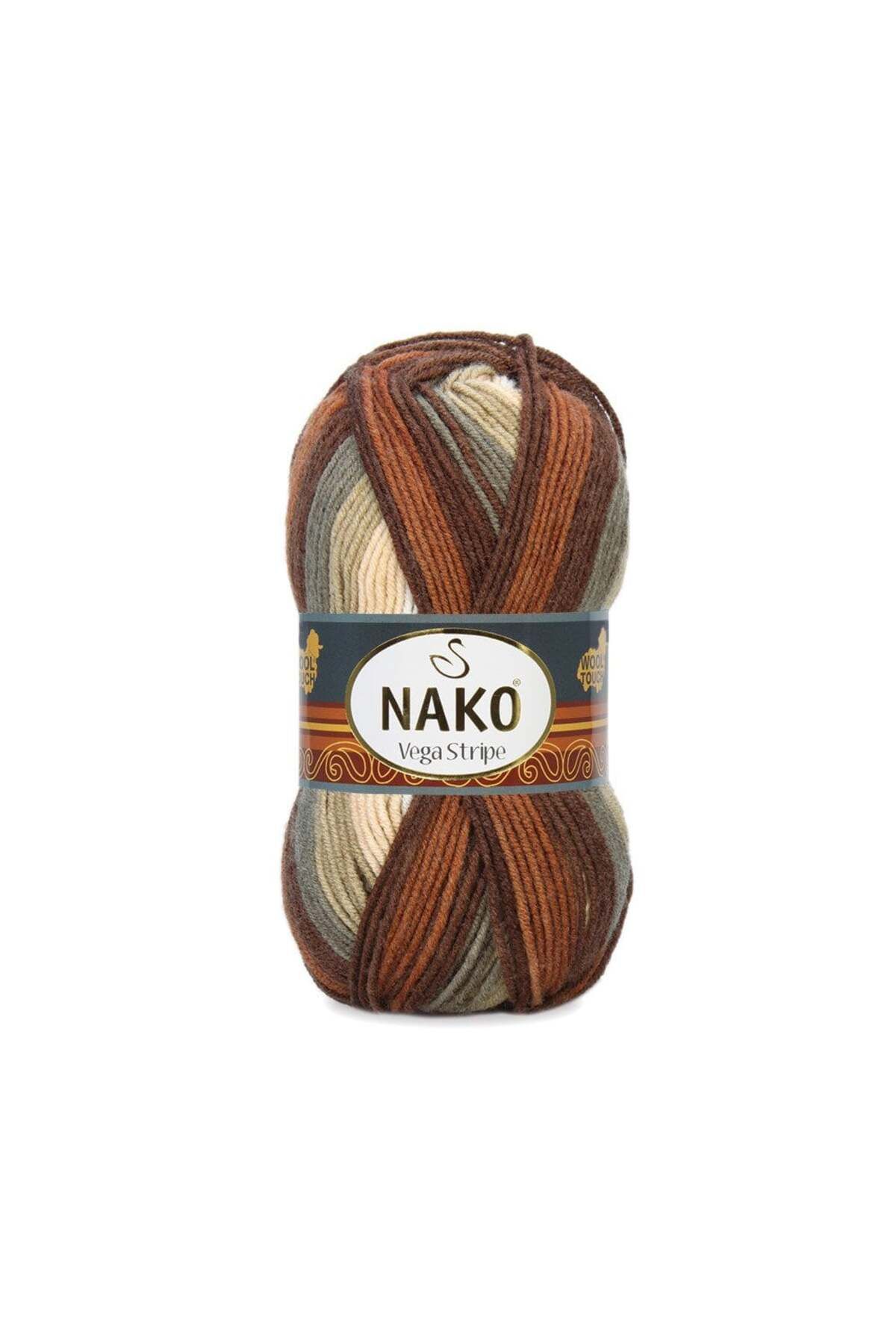 Nako Vega Stripe Ebruli Örgü İpi 82425