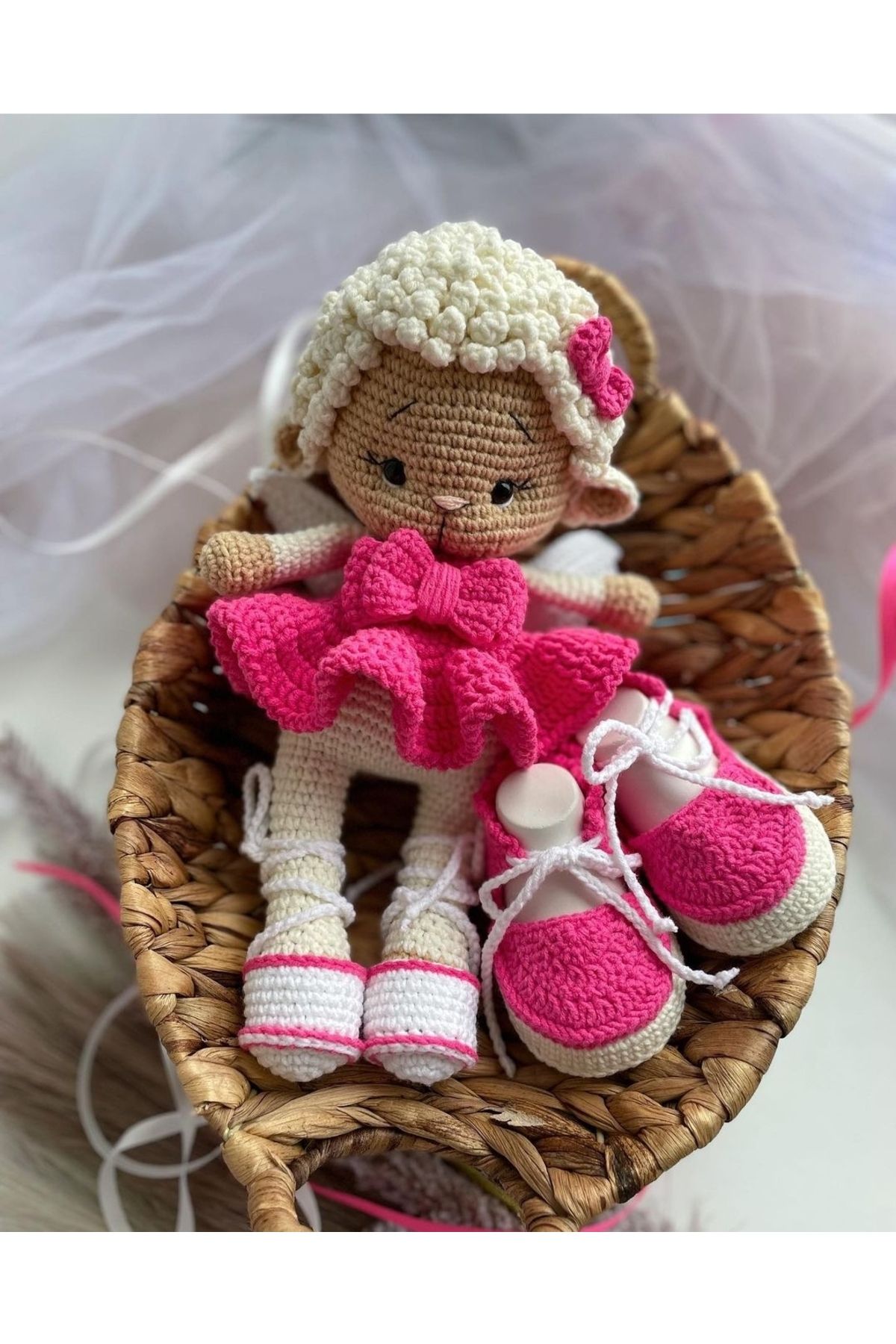 Damla Amigurumi Kuzu Lulu 2li set