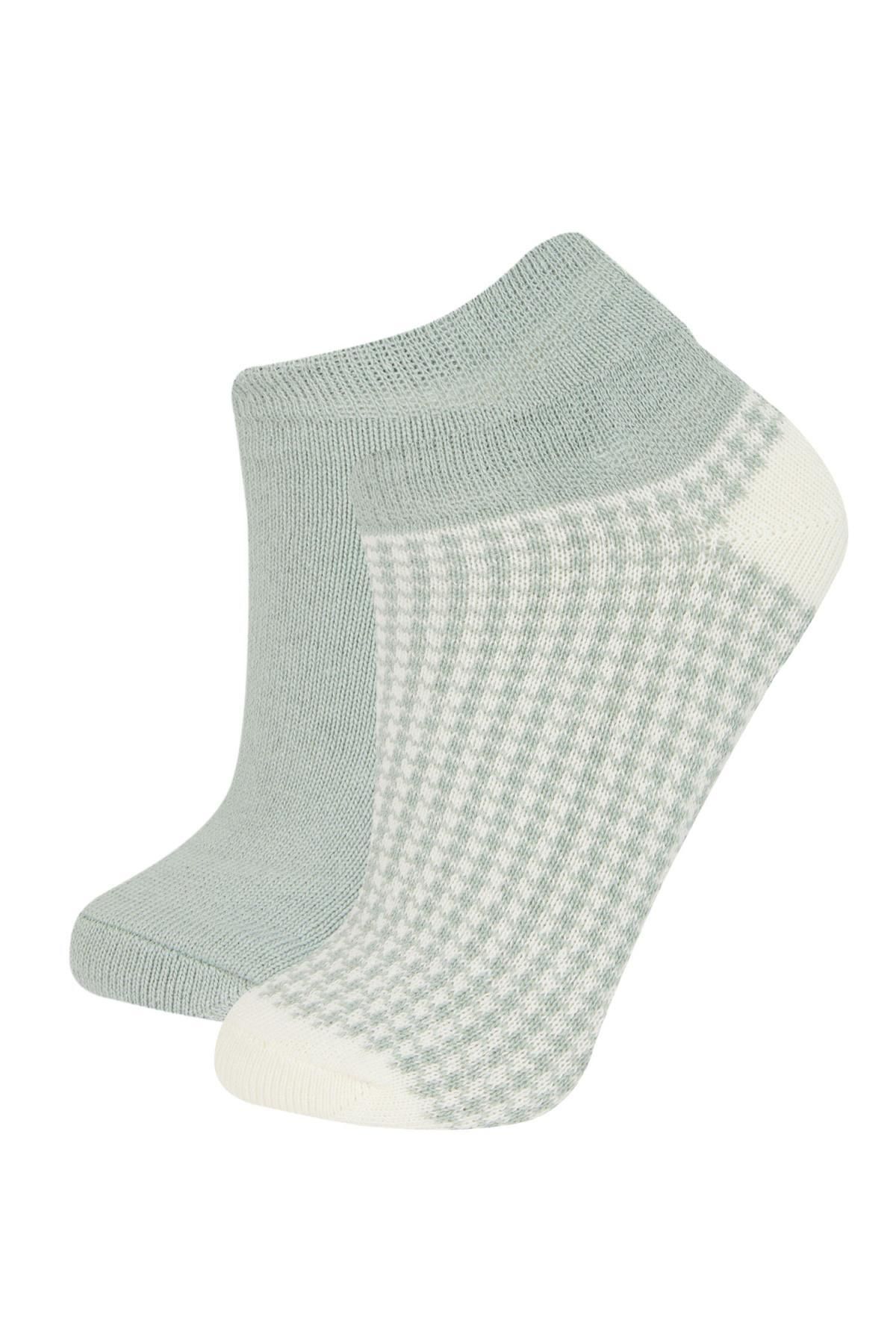 Defacto Kadın 2'li Pamuklu Patik Çorap