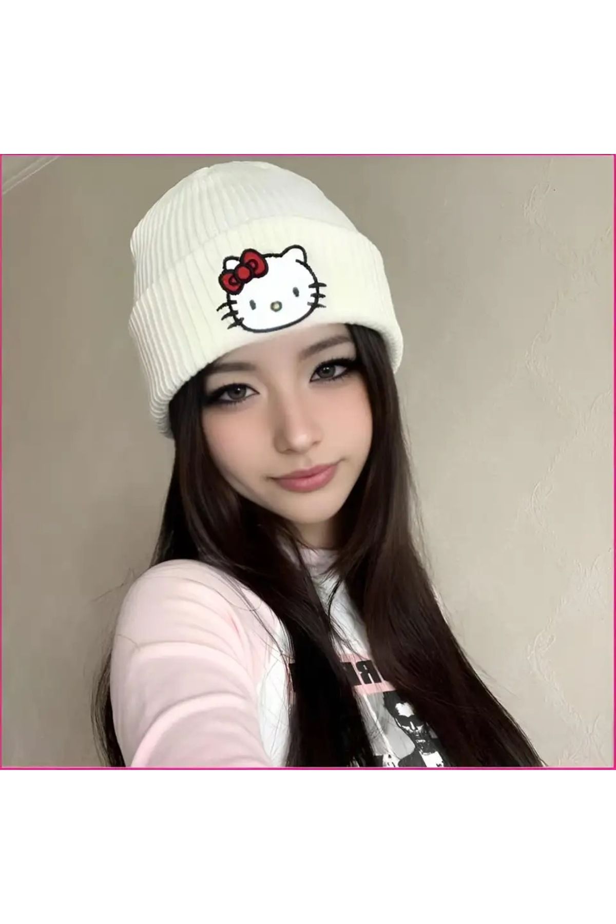 Köstebek Sanrio Anime Hello Kitty Beyaz Bere