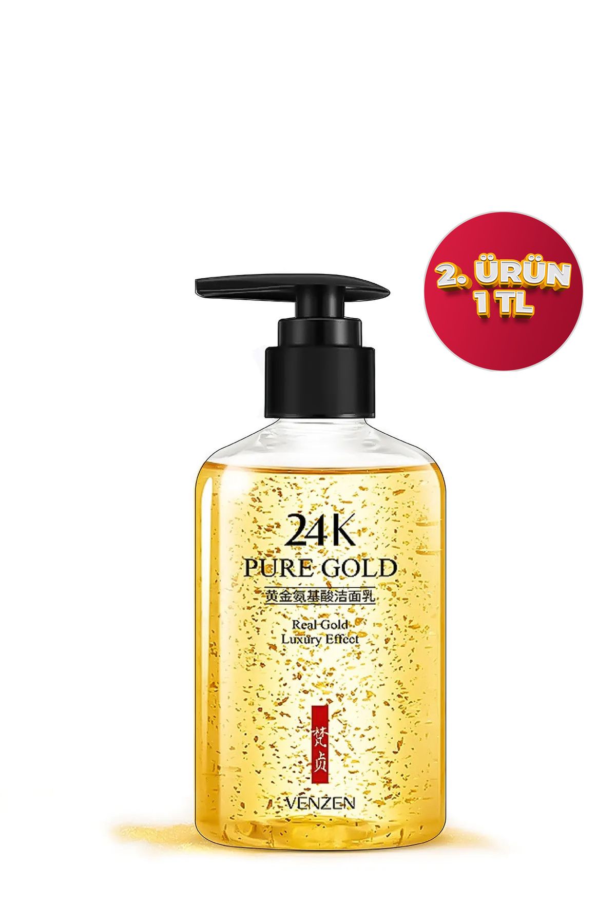 Venzen Su Bazlı 24k Altın Özlü Amino Asit Yüz&makyaj Temizleme Jeli (200ML)