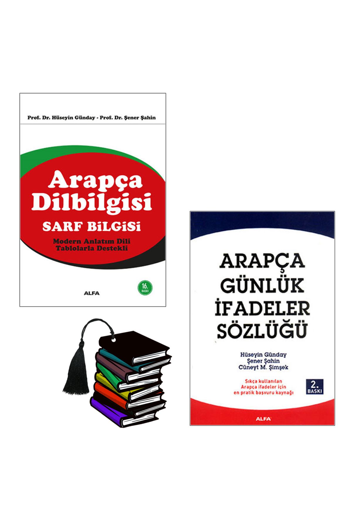 Alfa Yayınları arapça dilbilgisi - sarf bilgisi - arapça günlük ifadeler sözlüğü - yırtılmaz ayraç hediyeli 2 kitap