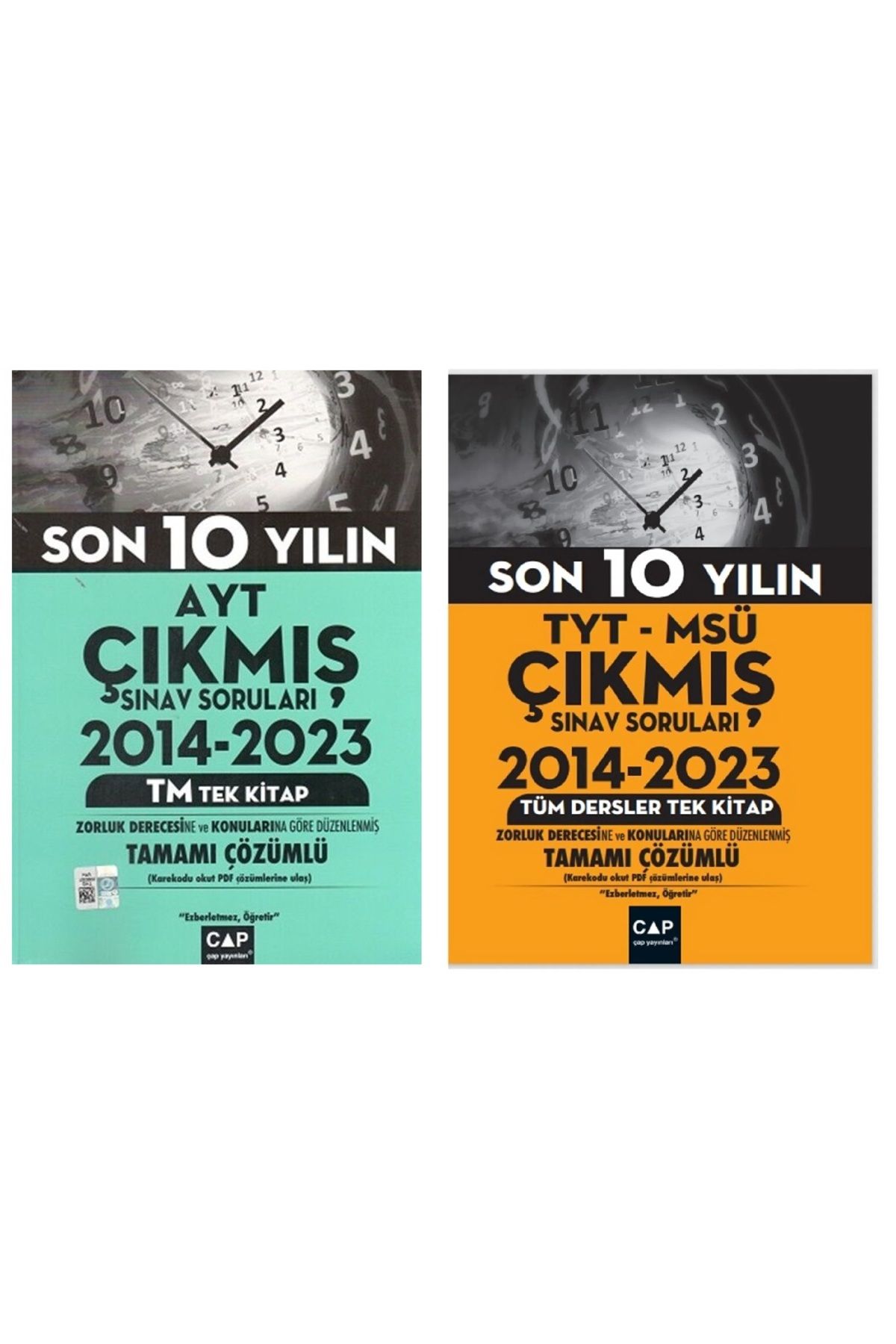 Çap Yayınları TYT MSÜ + AYT Tek Kitap TM Son 10 Yılın Çıkmış Sınav Soruları 2 Li Set