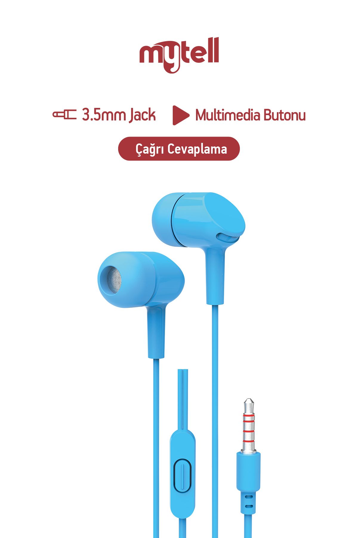 Jopus Mytell Acordion Mavi Universal 3,5 Mikrofonlu Kulaklik X70