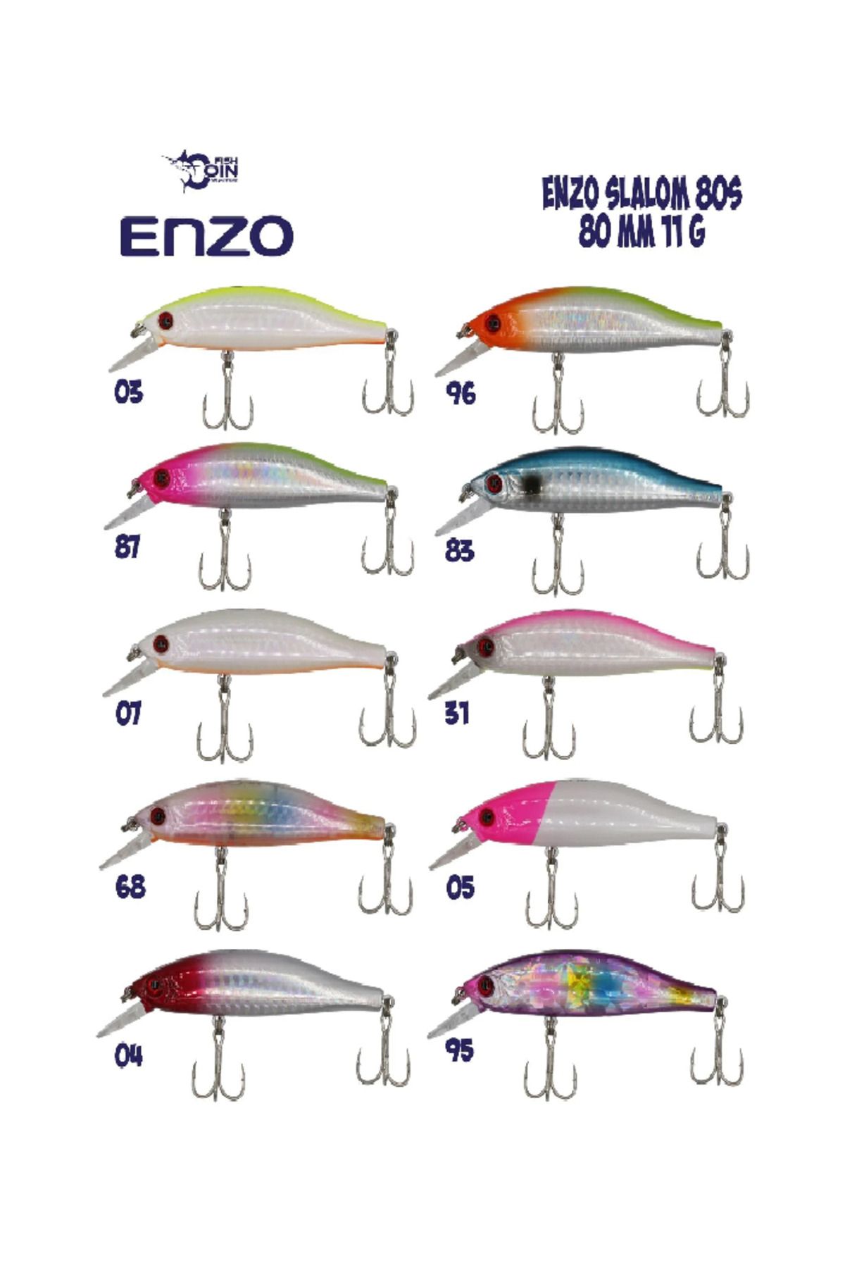ENZO Fishcoin Enzo Slalom S 80 mm 11 gr
