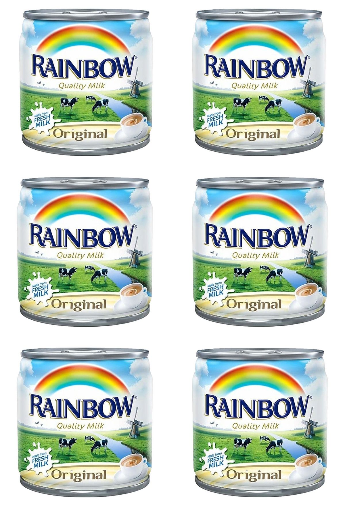 Rainbow Evaporated Milk Quality Milk 170 Gr X6 ADET