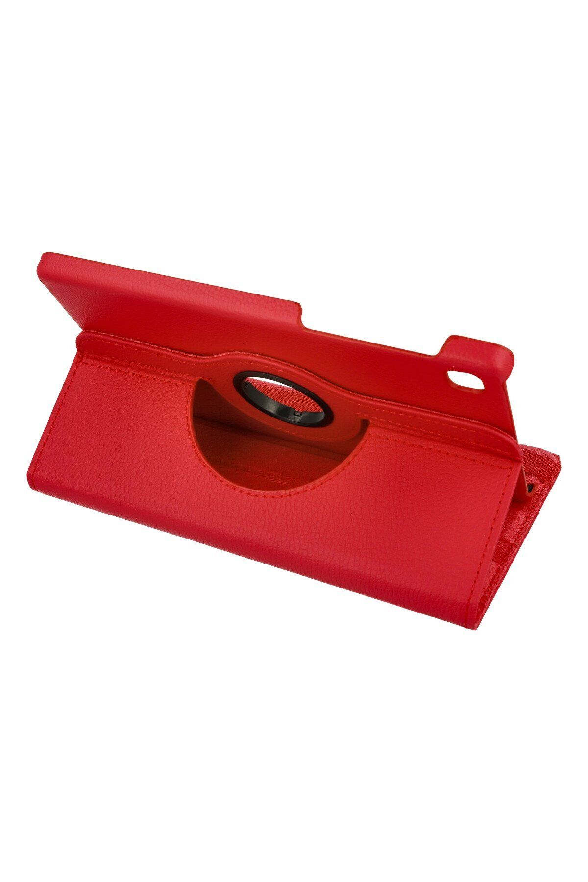 AQUA AKSESUAR Galaxy Tab A7 Lite T225 Uyumlu 360 Dönerli Deri Korumalı Tablet Kılıfı - Kırmızı