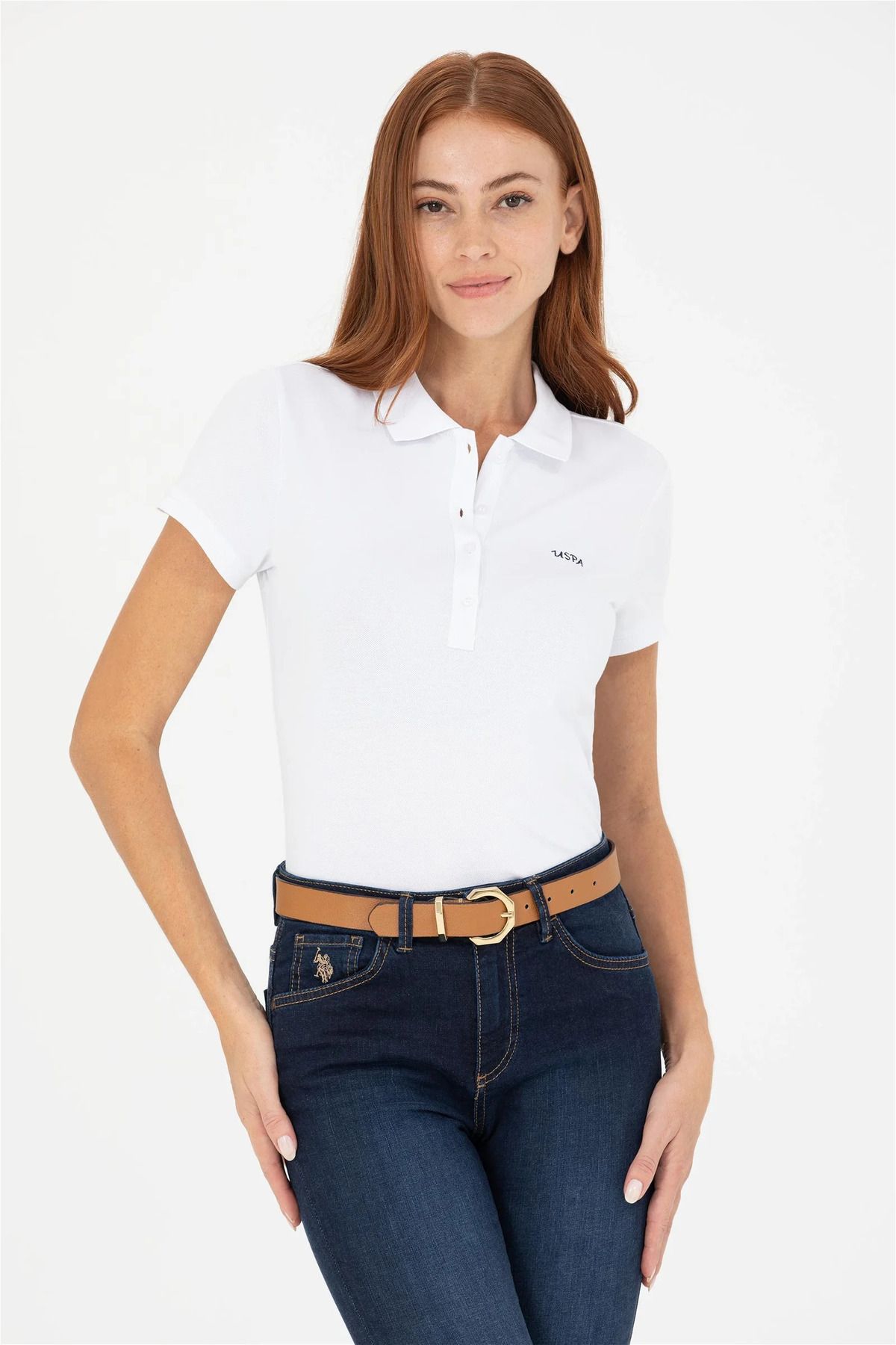 U.S. Polo Assn. U.S. Polo Assn. Kadın Beyaz Basic Tişört 5066348-uk-VR013