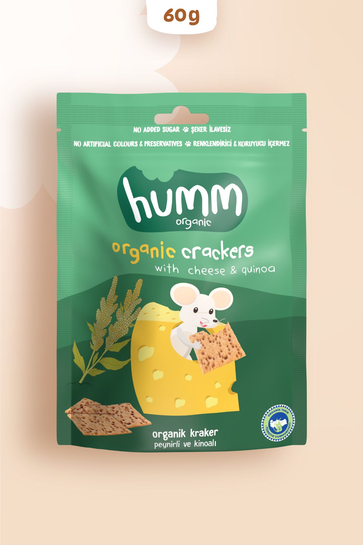 Humm Organic Organik Peynirli Ve Kinoalı Kraker - 60g