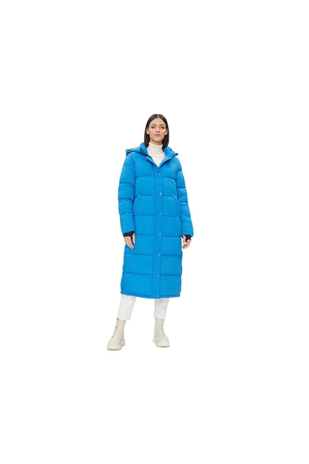 Only Onlann Premium Puffer Coat Kadın Günlük Mont 15287913-DIRECTOIRE-BLUE Mavi