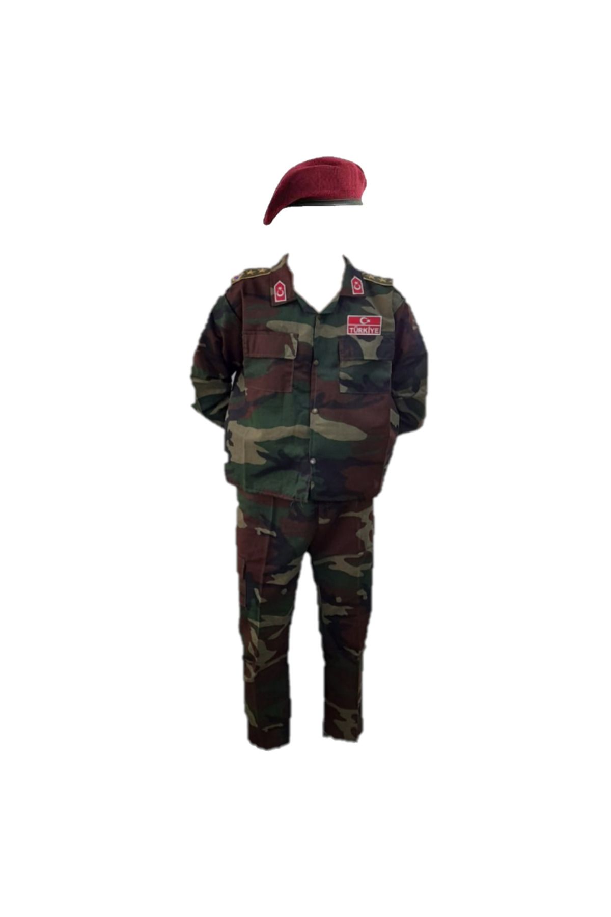 Ertekstekstil komando Çocuk Asker gömlekli Kamuflaj Takım