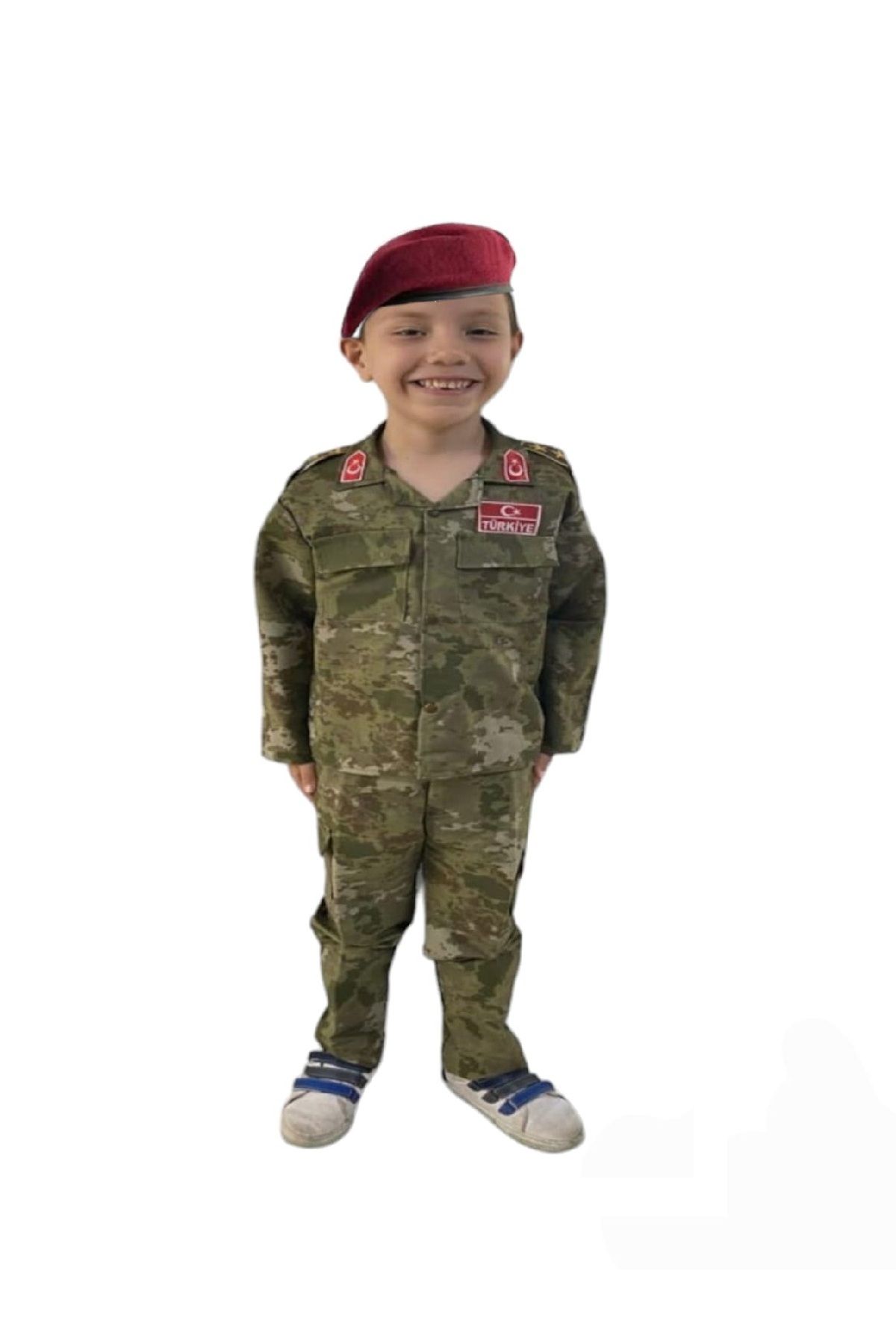 Ertekstekstil Komando Çocuk Asker gömlekli Kamuflaj Takım