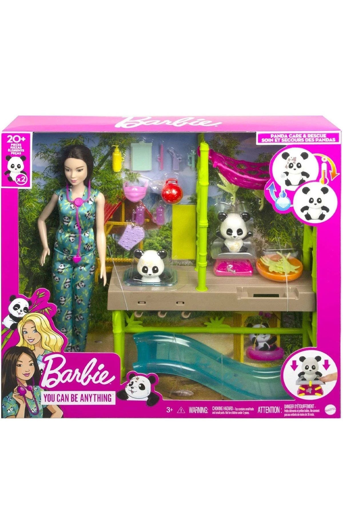 Barbie Bebek ve Pandalar Oyun Seti