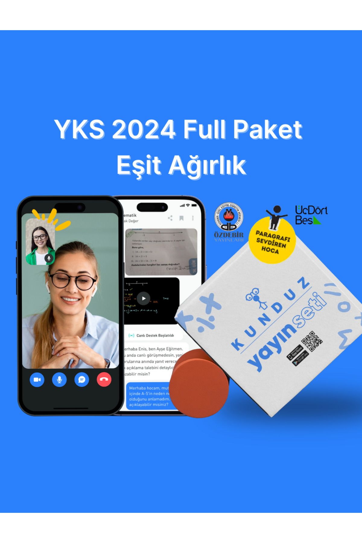 Kunduz YKS 2024 Full Paket EA Online Eğitim ve Soru Çözüm Paketi Dönemlik Sınırsız Soru Hakkı