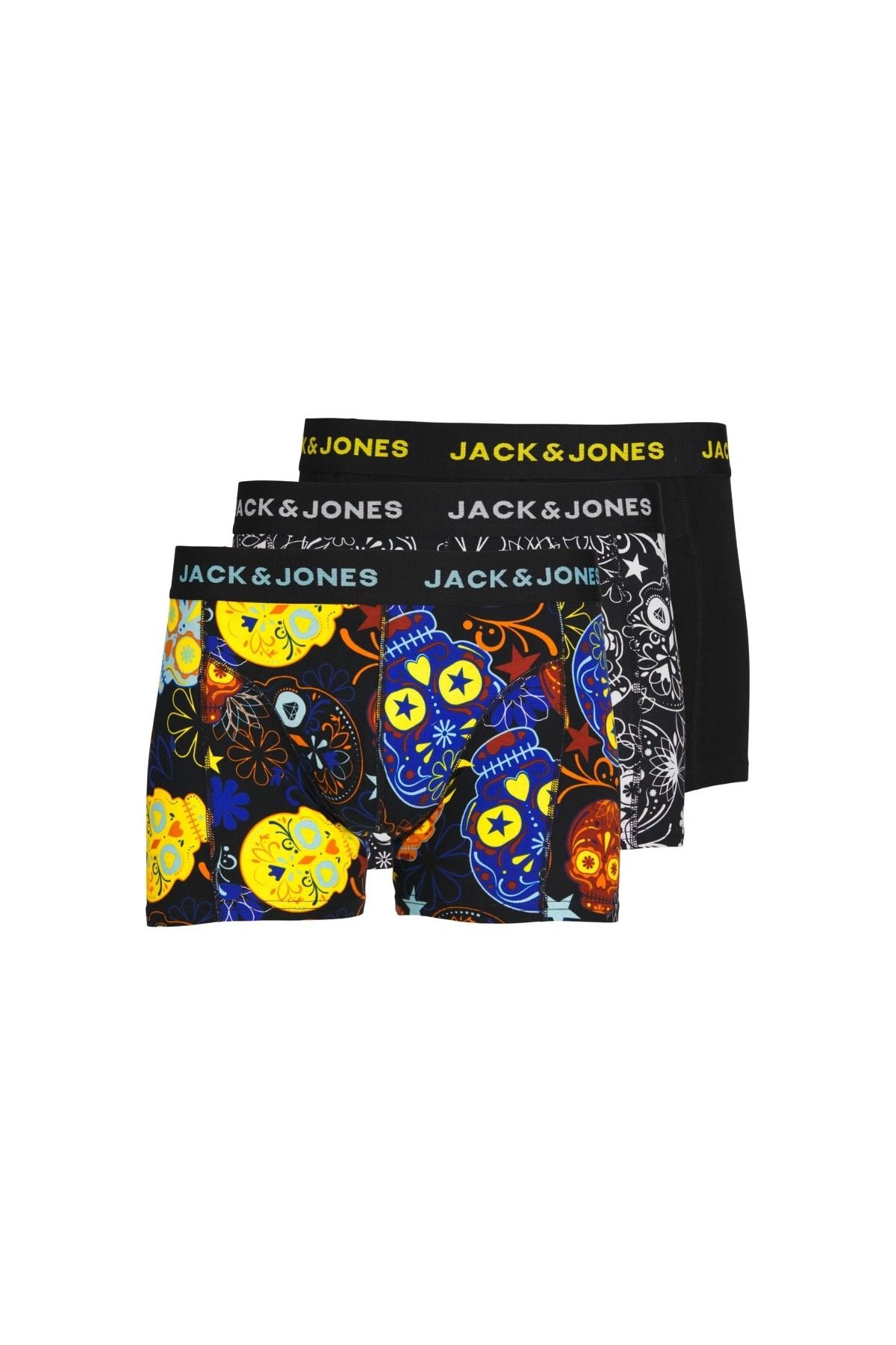 Jack & Jones Jack&Jones Skull 3 Pack Erkek Siyah Boxer