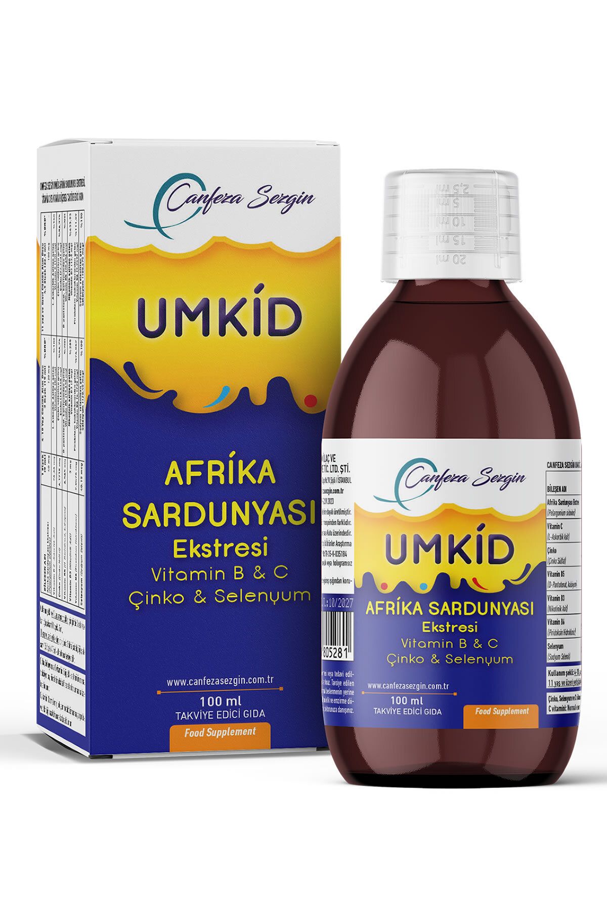Canfeza Sezgin Umkid Afrika Sardunyası Ekstresi Vitamin B & C Çinko & Selenyum - 100 Ml