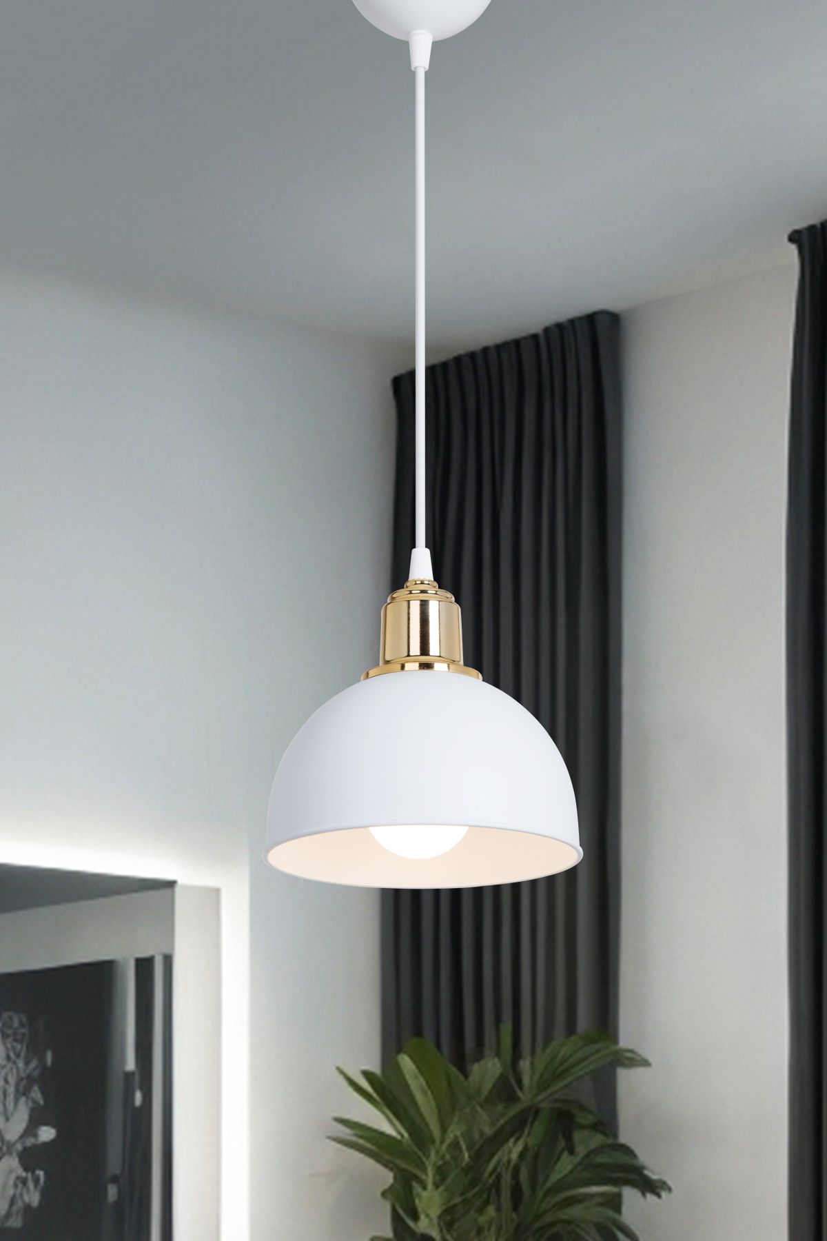 AG LightDesign Beyaz Sarkıt Avize Yatak Odası Salon Mutfak Koridor Lamba