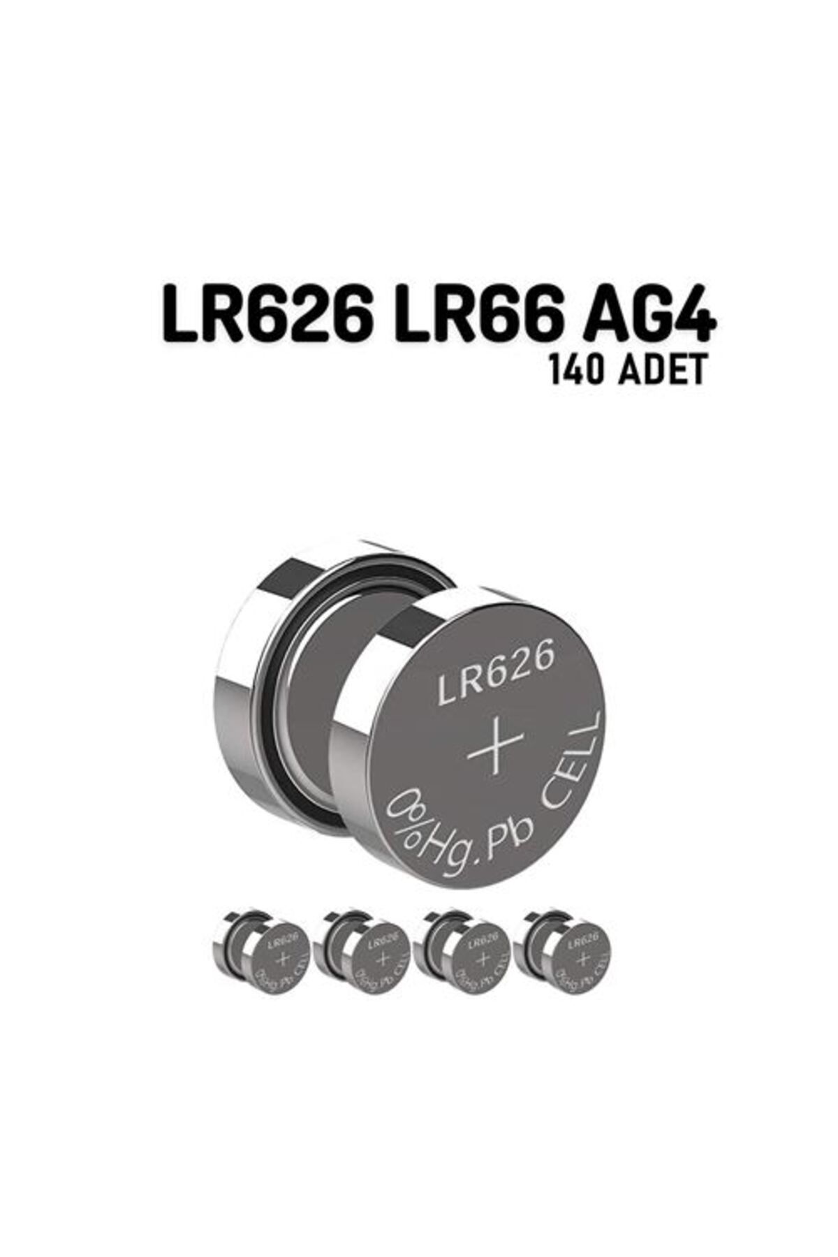 Transformacion 100+40 ADET LR626 LR66 AG4 1.55V 10 Adet Alkaline Pil