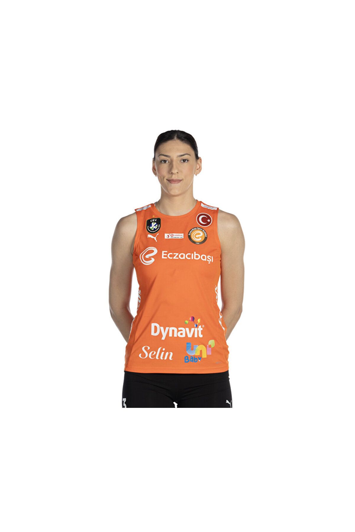 Puma Eczacıbaşı Women Voleybol Jersey Eczacıbaşı Voleybol Forması ECZ-70639520 Turuncu