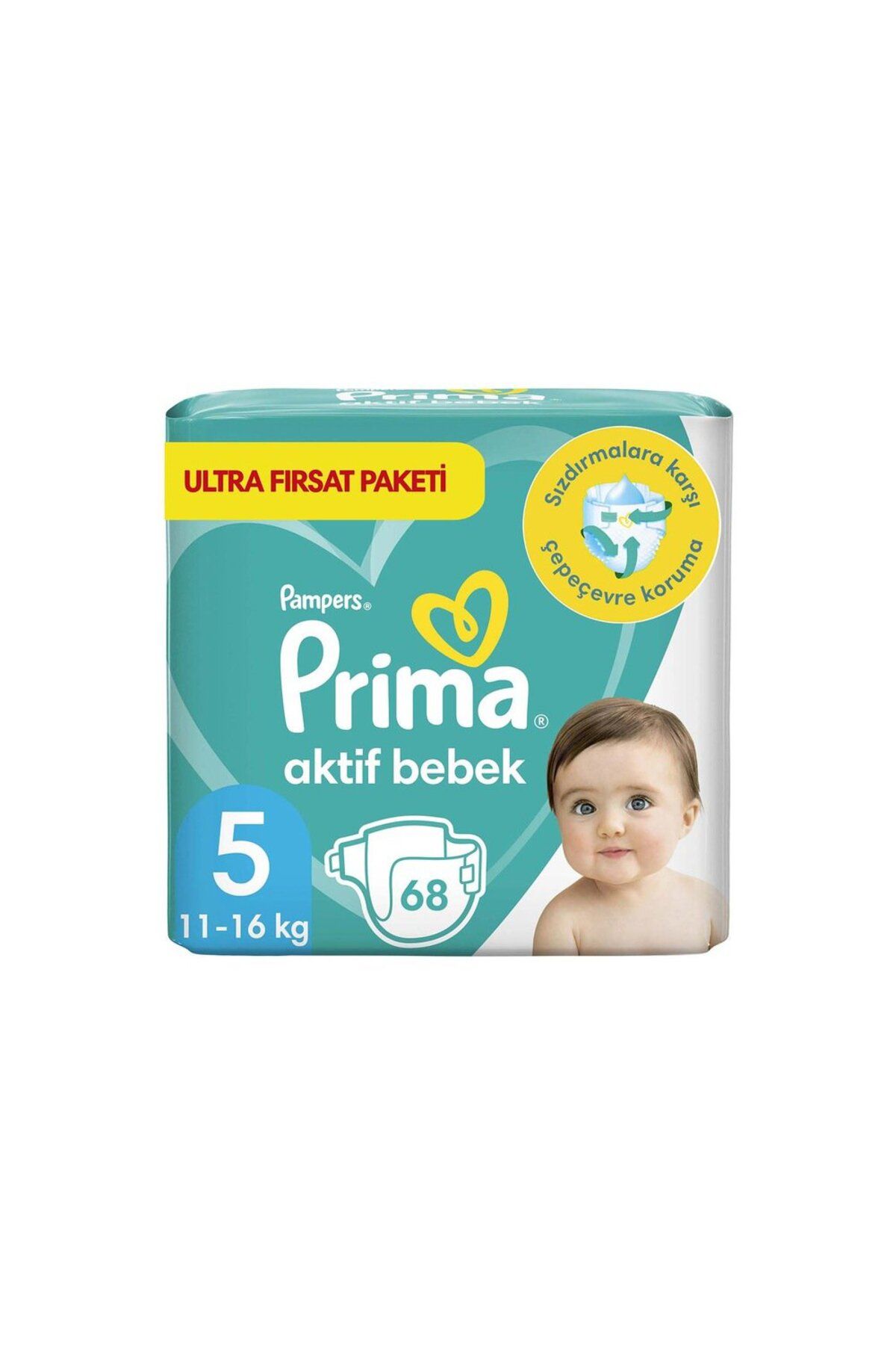 Prima Pampers Bebek Bezi Aktif Bebek Ultra Fırsat Junior 5 Beden 68 Li