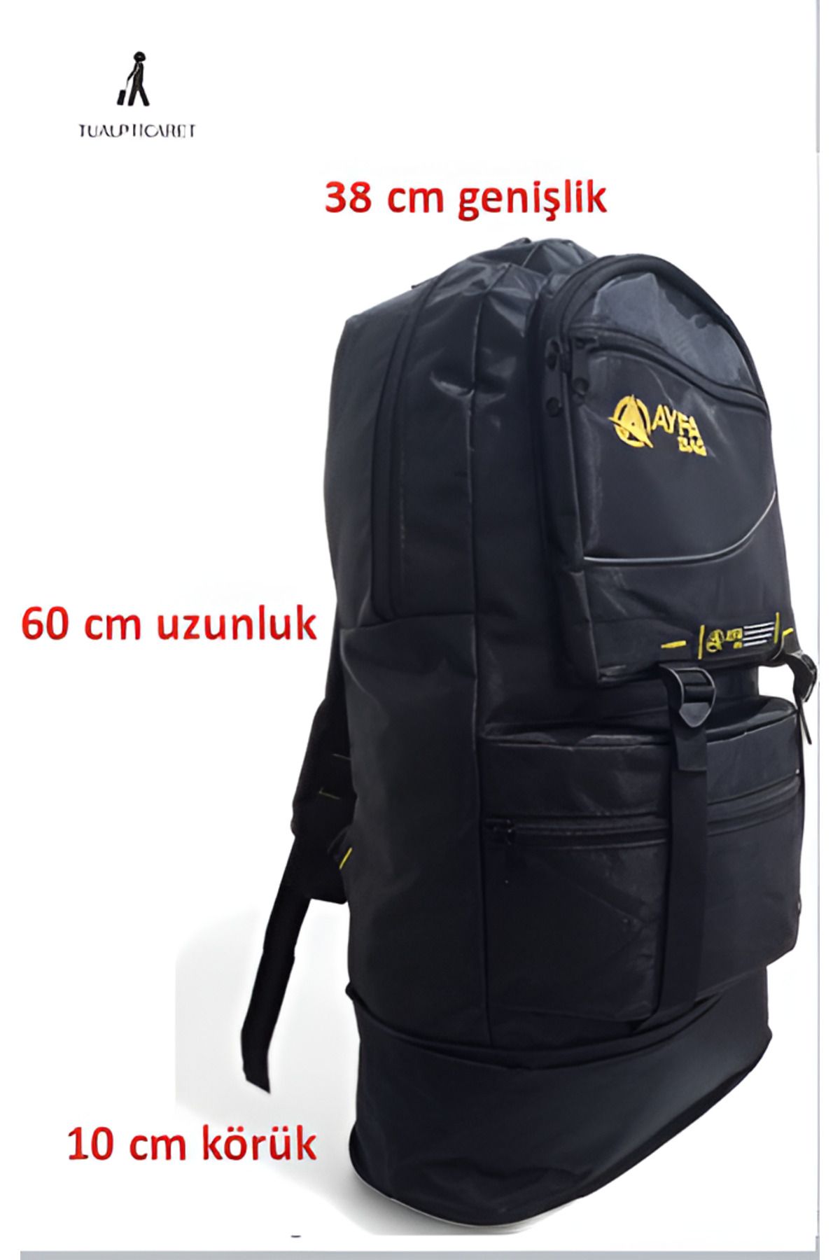 tualpticaret Körüklü Dağcı Sırt Çantası 65 litre Kapasiteli Kamp Çantası seyahat çantası kabin boy valiz