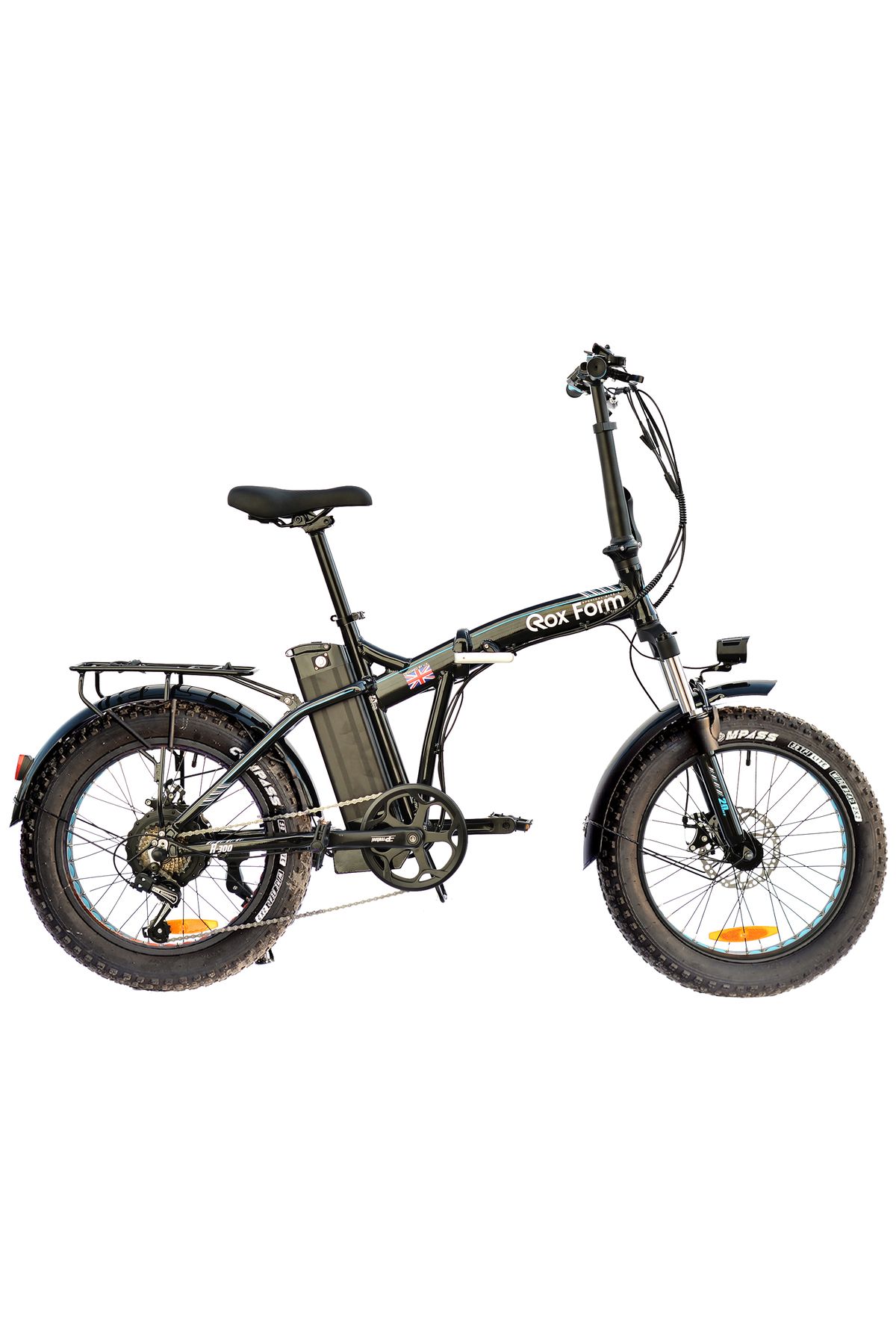 ROXFORM R-300 Elektrikli Katlanabilir Bisiklet 20 İnç Siyah