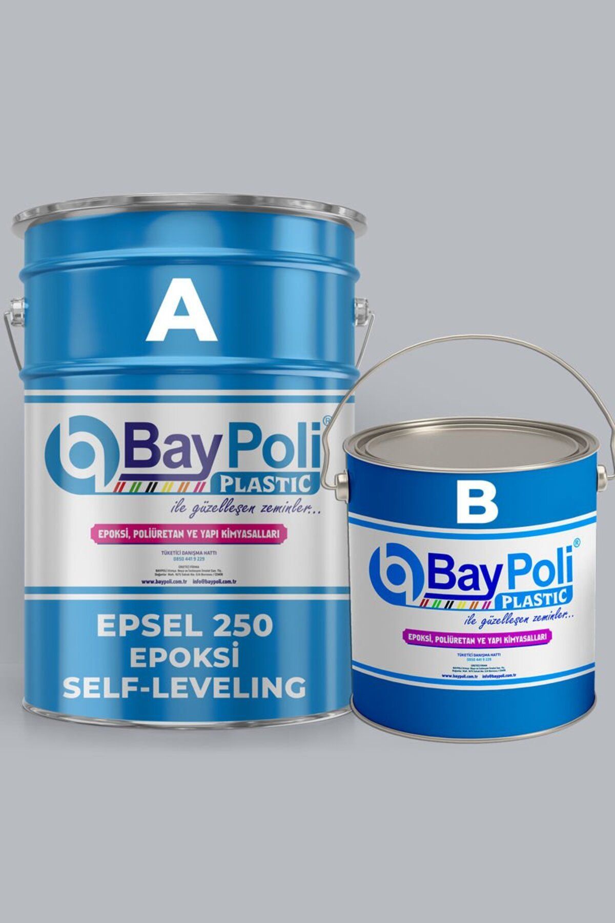 BAYPOLİ KİMYA VE İZOLASYON İMALAT Epsel 250 Epoksi Self-leviling Zemin Kaplama 25kg - Ral 1001