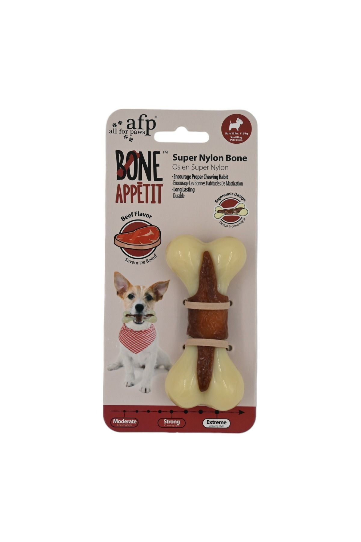 All For Paws Bone Appetit - Super Plastik Kemik - Dana Eti Aromalı Small