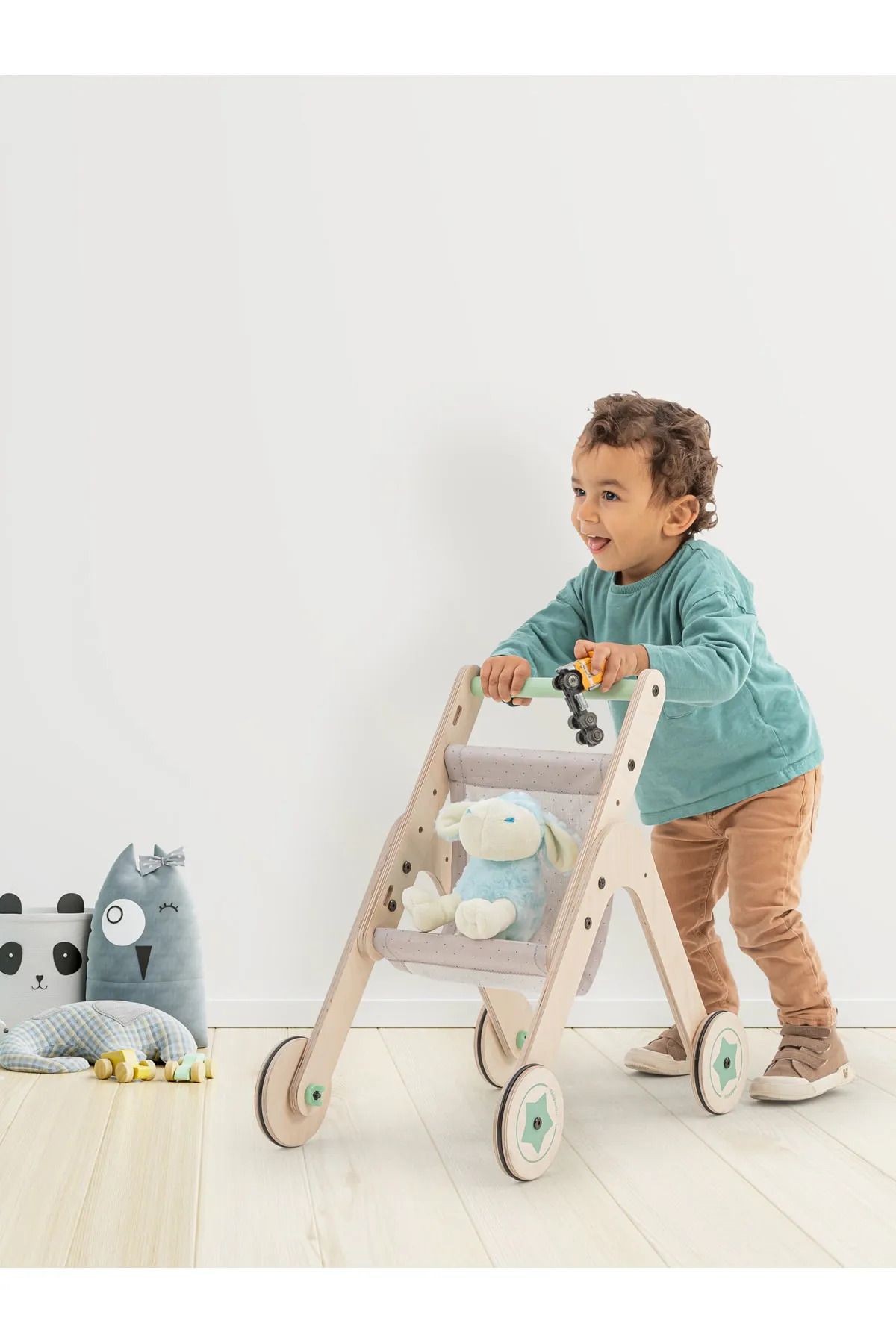 MAMATOYZ Trio Stroller İlk Adım Yürüteç ve Oyuncak Bebek Arabası