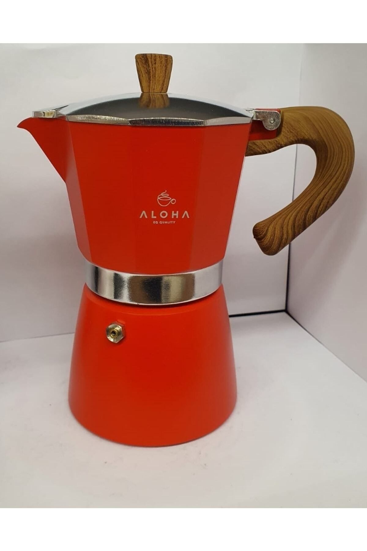 Genel Markalar Crossberg Coffe Aloha Moka Pot 3 Kup 150 Ml Kırmızı
