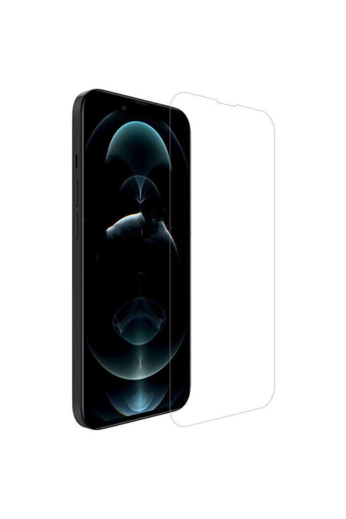 Fibaks Apple Iphone 13 - Iphone 13 Pro - 14 Uyumlu Tam Kaplayan Şeffaf Tamperli Ekran Koruyucu Kırılmaz Cam
