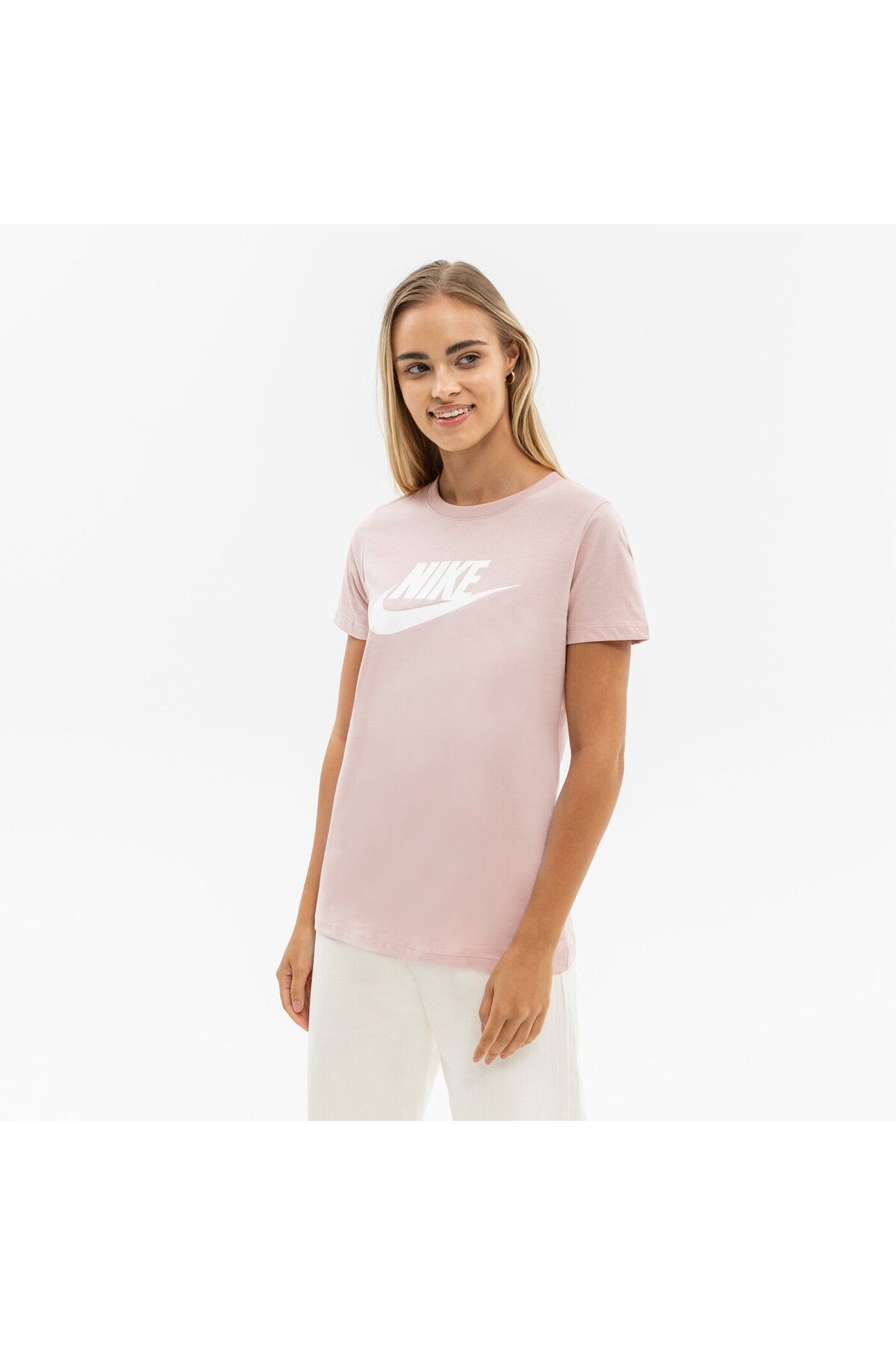 Nike T-SHIRT SS SPOR ESSENTIAL Kadın Pembe Günlük Rahat T-shirt