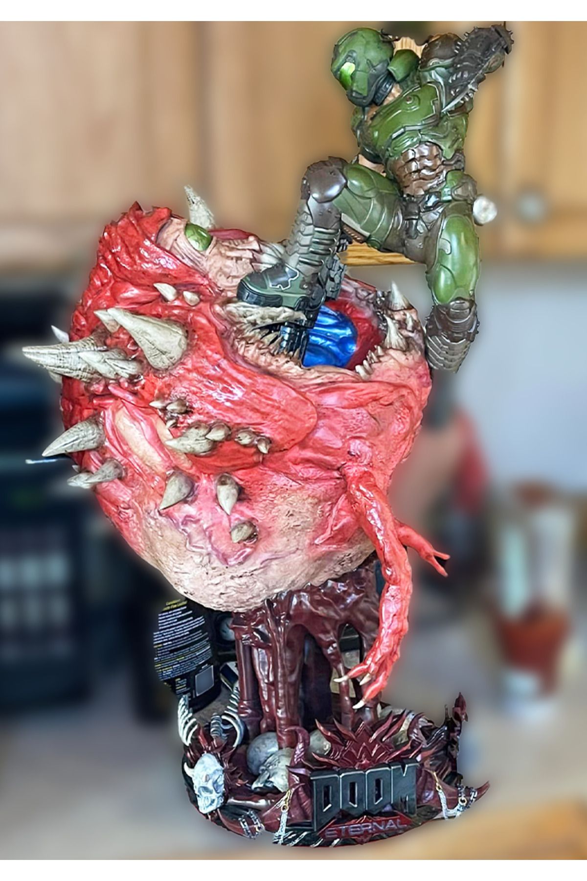 TuransoyCraft Doom Slayer Figür Doomguy Obje Doom Cacodemon Figür 65CM Dev Boy