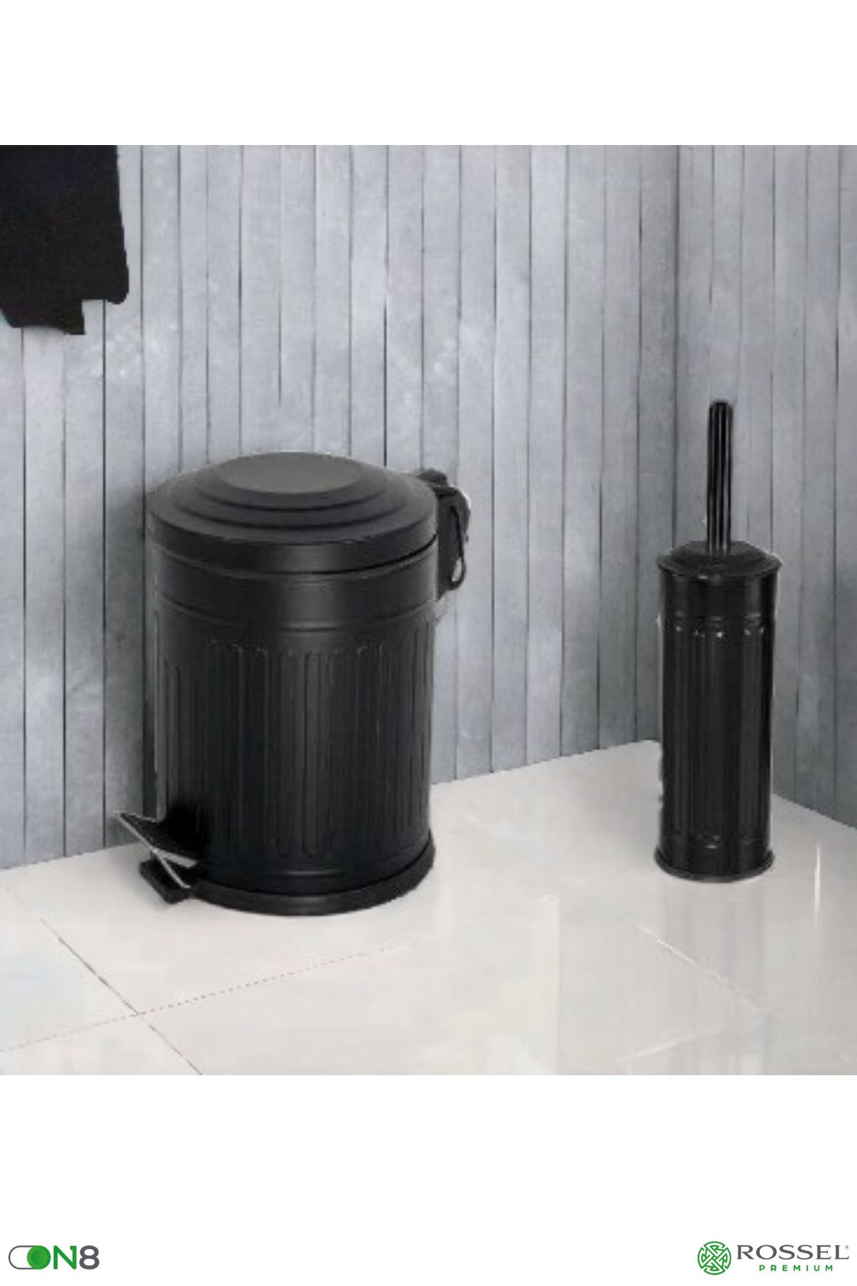 Rossel Premium 2'Li Banyo Seti Vintage Siyah Renk 5+2 lt-14404GS