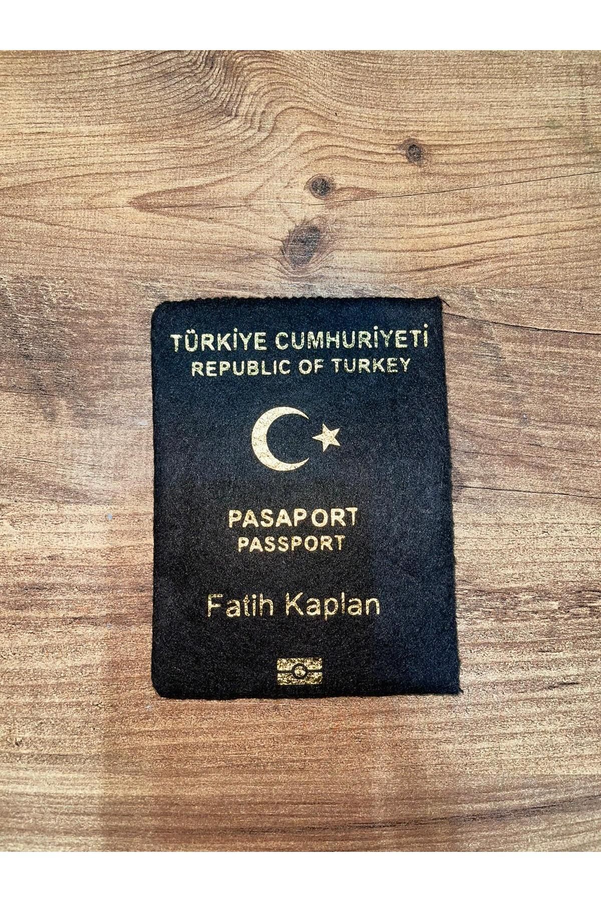 Lafarge Keçe Pasaport Kılıfı Pasaport Kabı Kişiye Özel İsim Baskılı Türkiye Cumhuriyeti