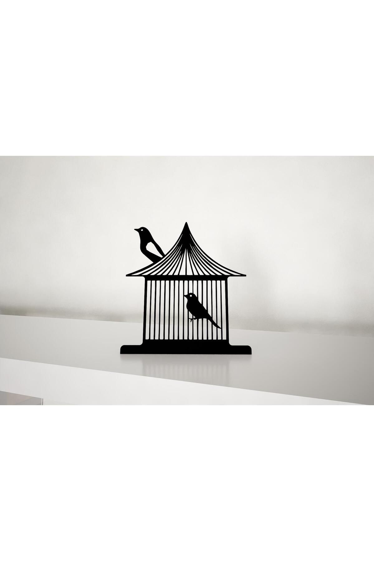 M&C Concept Kuşlar Metal Masa Süsü - Biblo - Siyah
