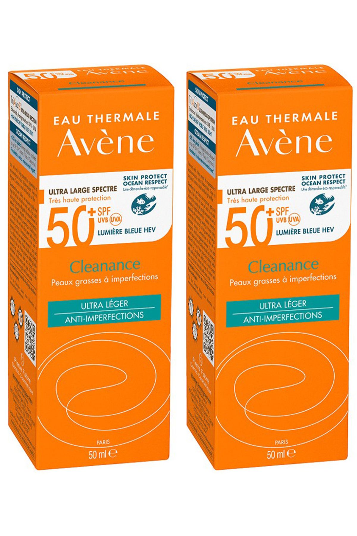 Avene Cleanance SPF 50+ Yağlı ve Akneye Eğilimli Ciltler için Yüksek Korumalı Güneş Kremi 50 ml x2