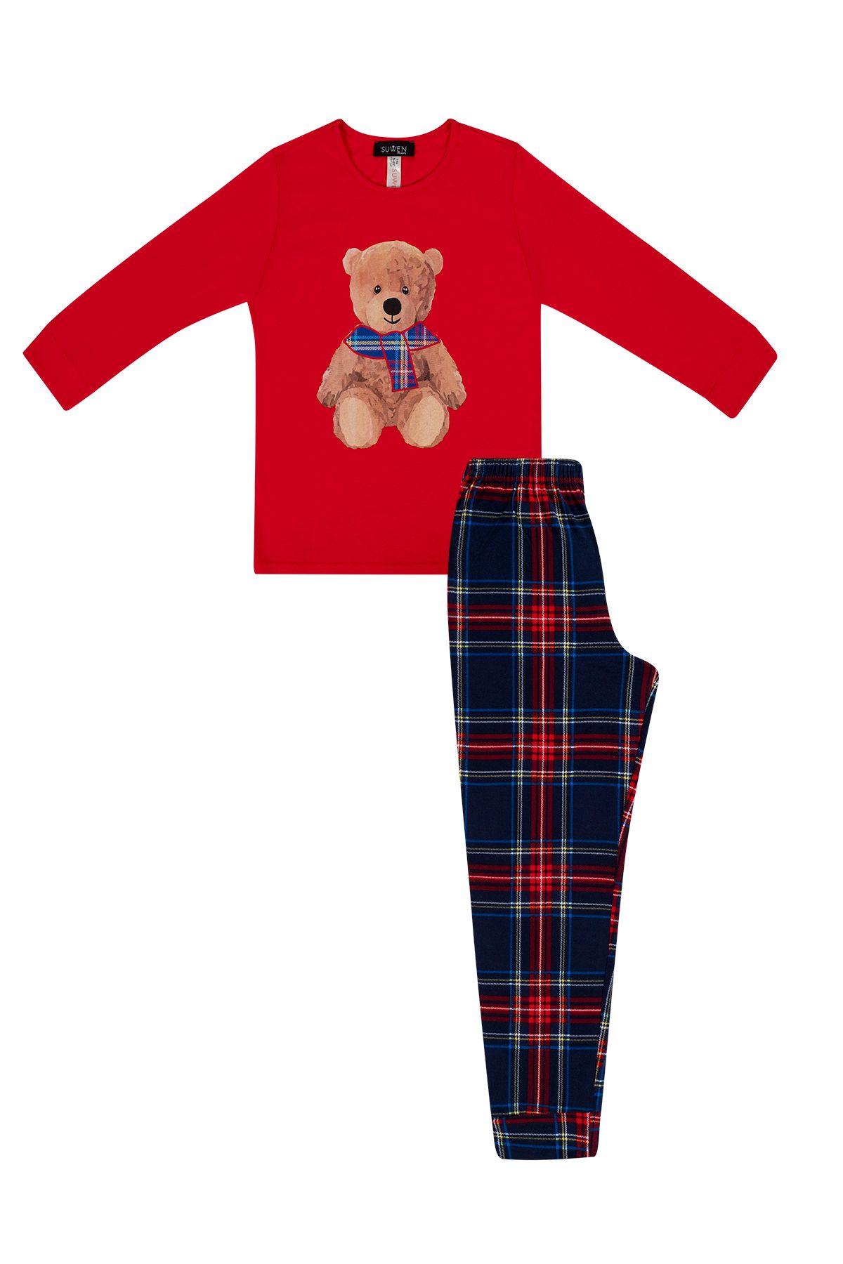 Suwen Teddy Bear Erkek Çocuk Pijama Takımı