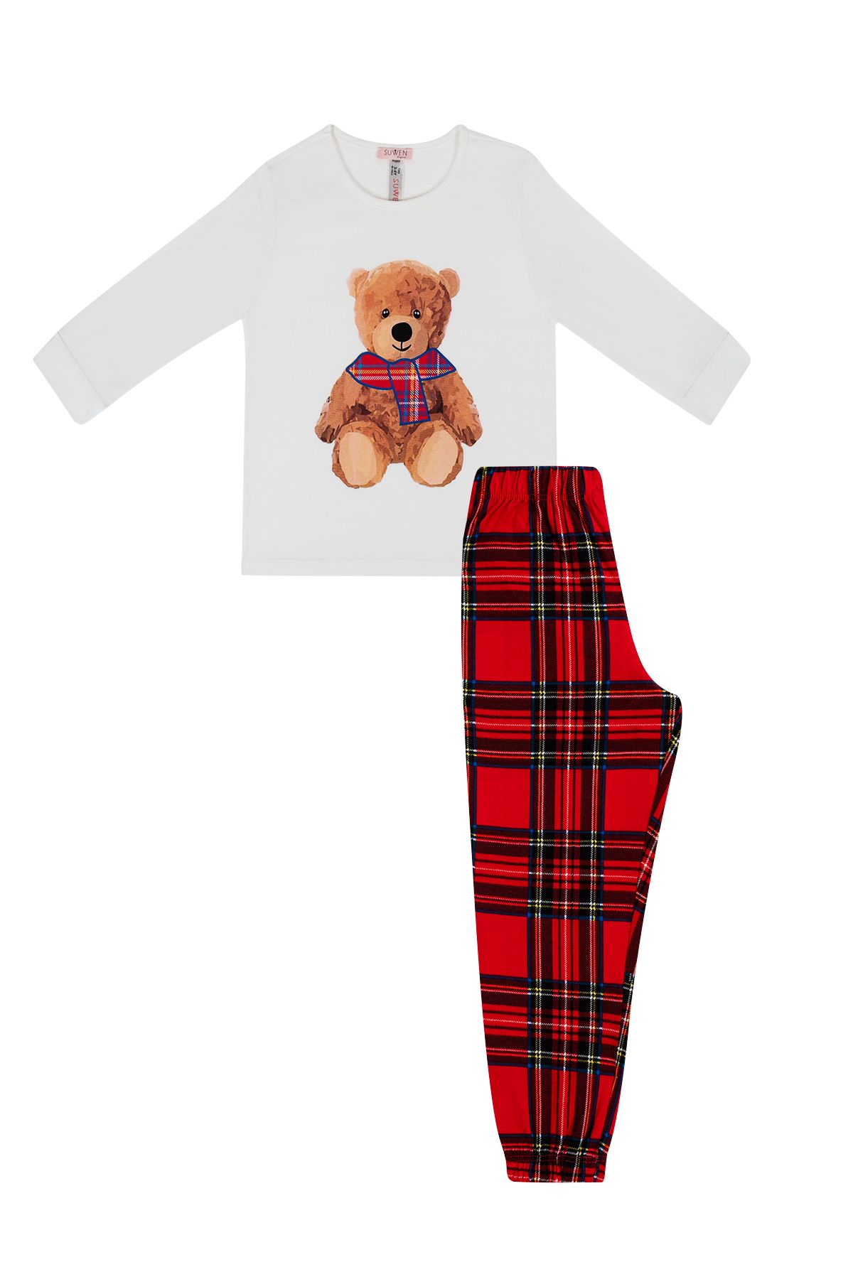 Suwen Teddy Bear Çocuk Pijama Takımı