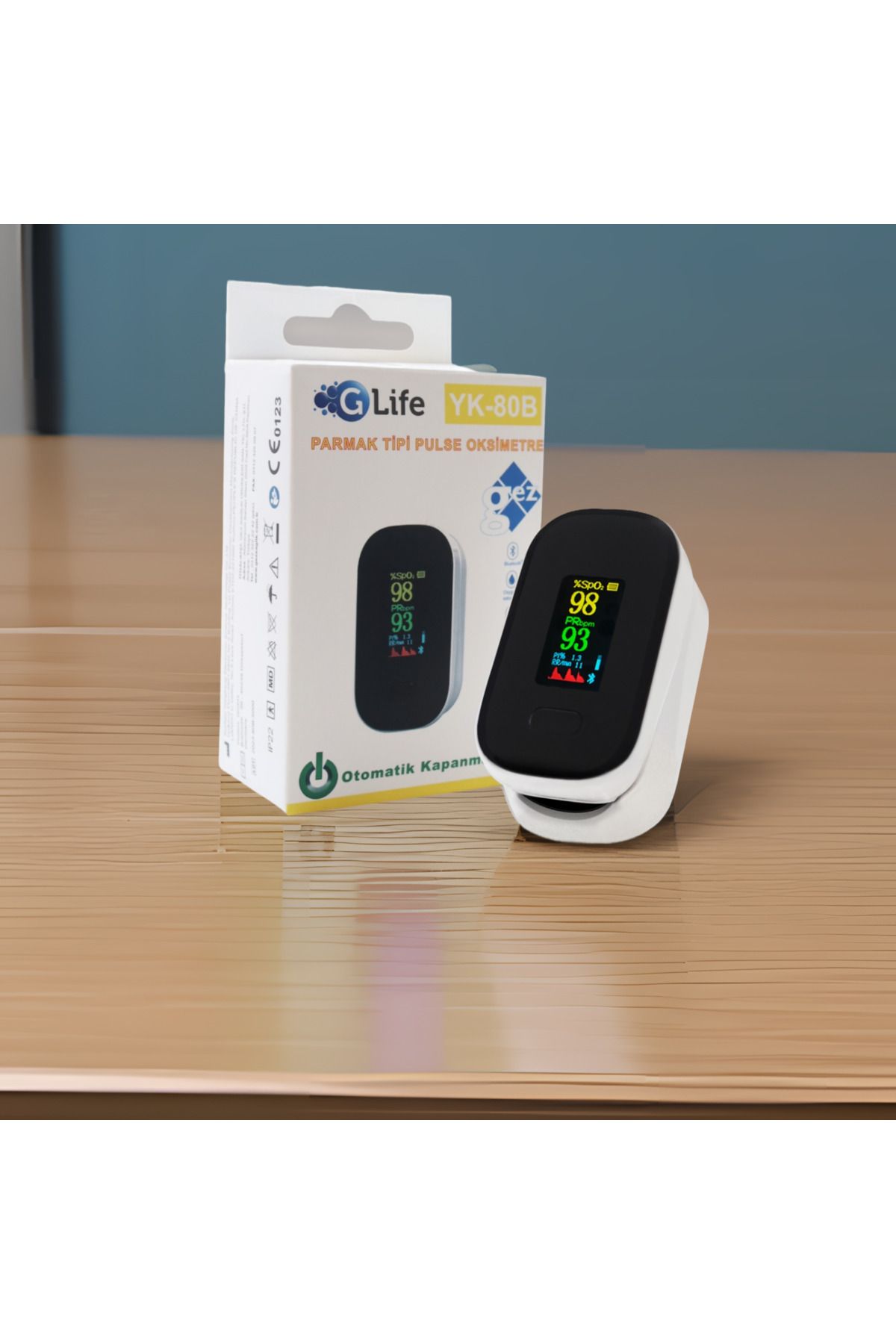 Medlight Parmak Tipi Oksimetre - Bluetooth Özellikli - Oksijen ve Nabız Alarmlı
