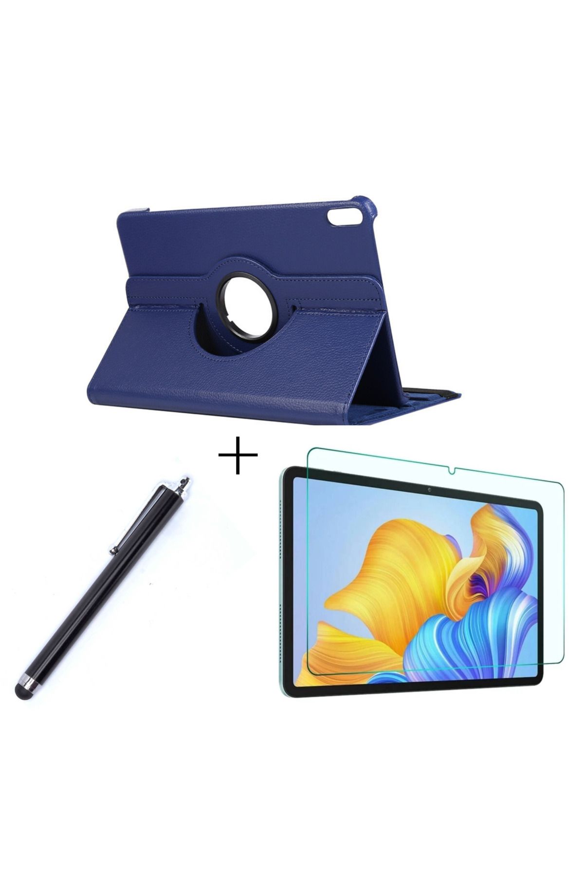 İncisoft Huawei MatePad 11.5 Uyumlu Standlı Kılıf + Nano Kırılmaz Ekran Koruyucu + Tablet Kalemi 3'lü Set