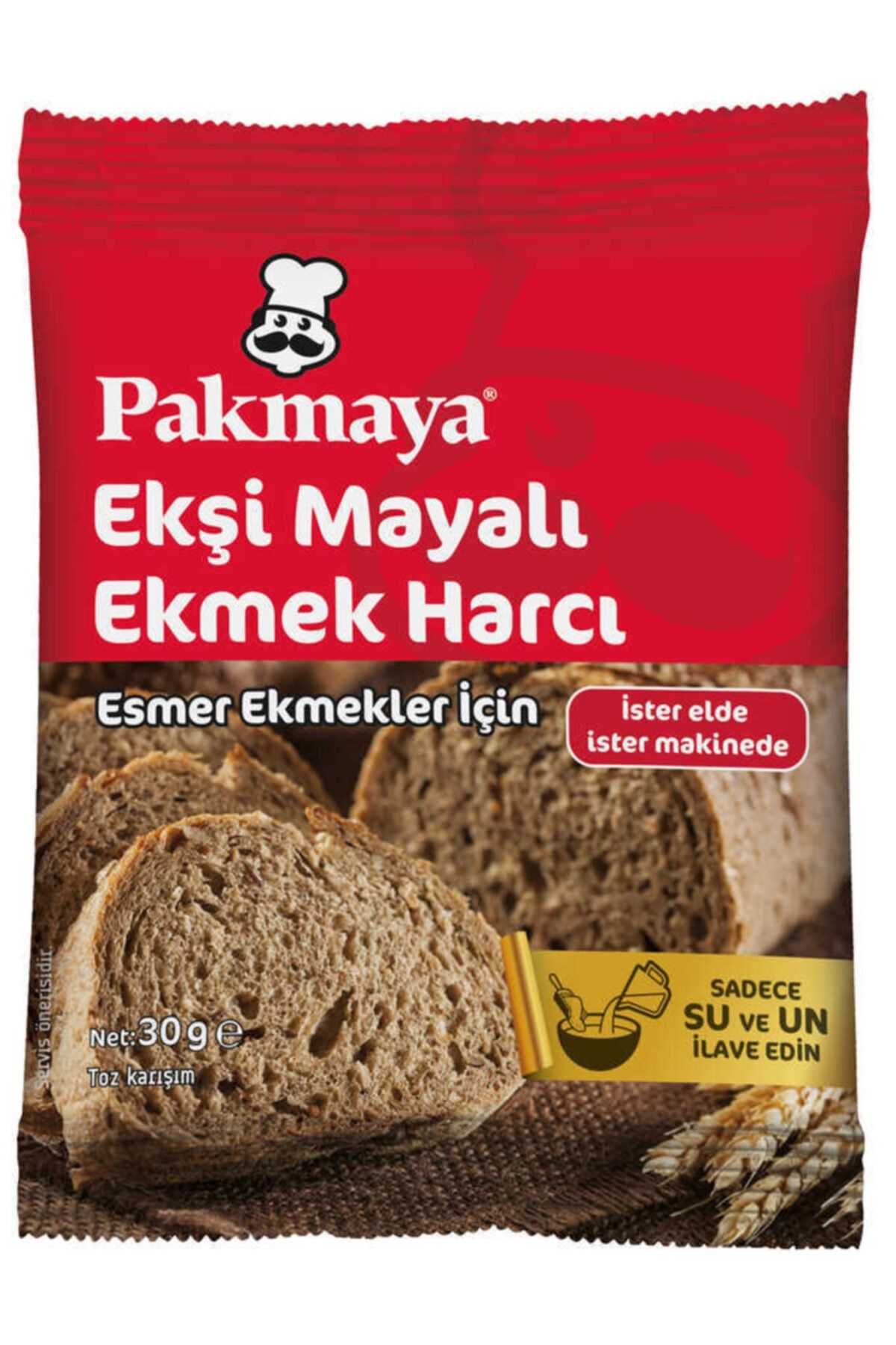 Pakmaya Ekşi Mayalı Esmer Ekmek Harcı 30 Gr