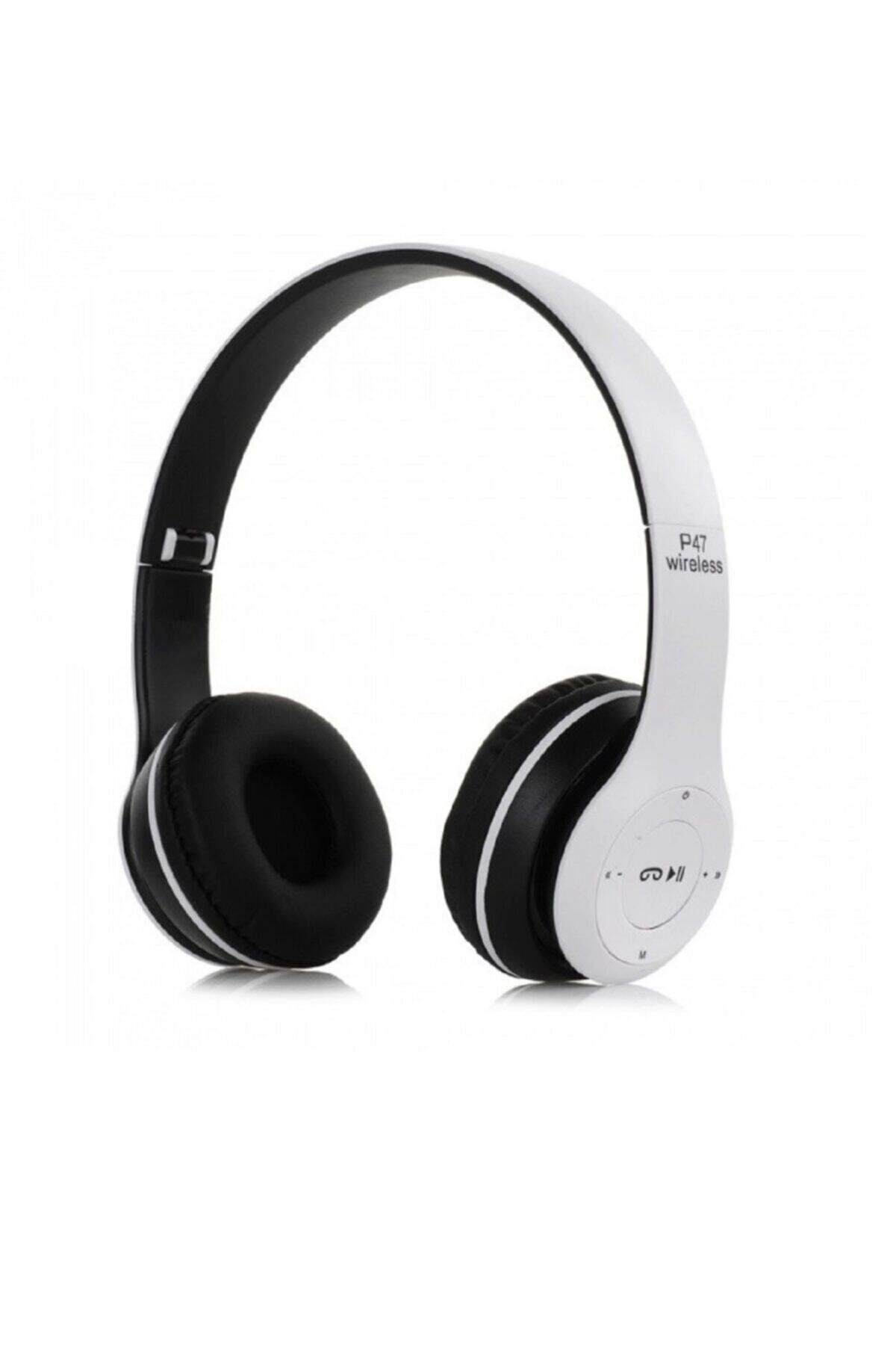 BLUPPLE Wireless Bluetooth Kablosuz Extra Bass Radyolu Katlanabilir Beyaz Kulaklık Genç Çocuk