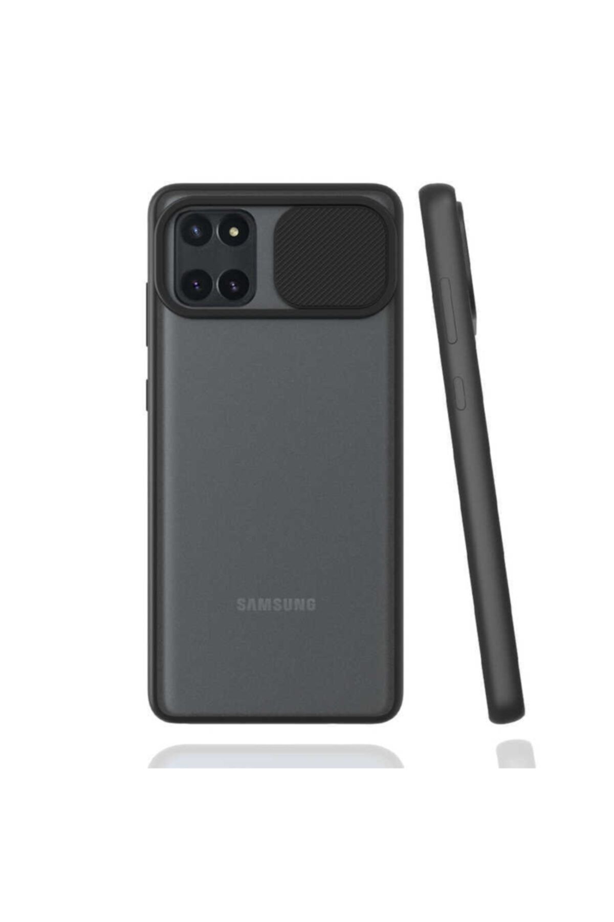 Fibaks Galaxy Note 10 Lite Uyumlu Kılıf Slayt Kaydırmalı Kamera Korumalı Renkli Silikon Kılıf